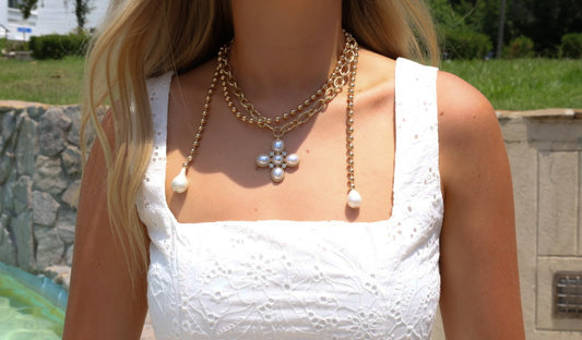 Ball Chain and Pearl Necklace
