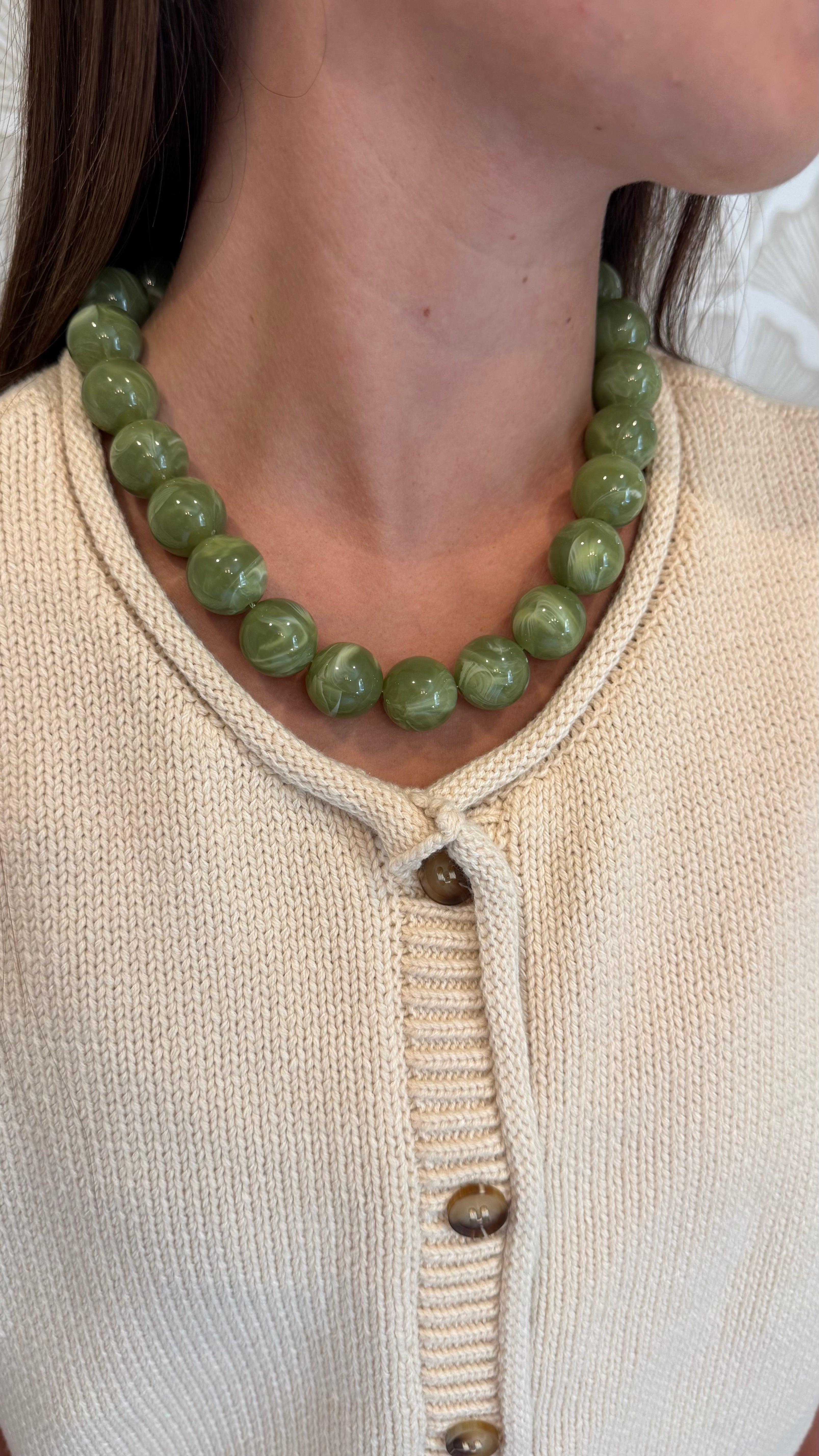 Olive Martini Beaded Necklace