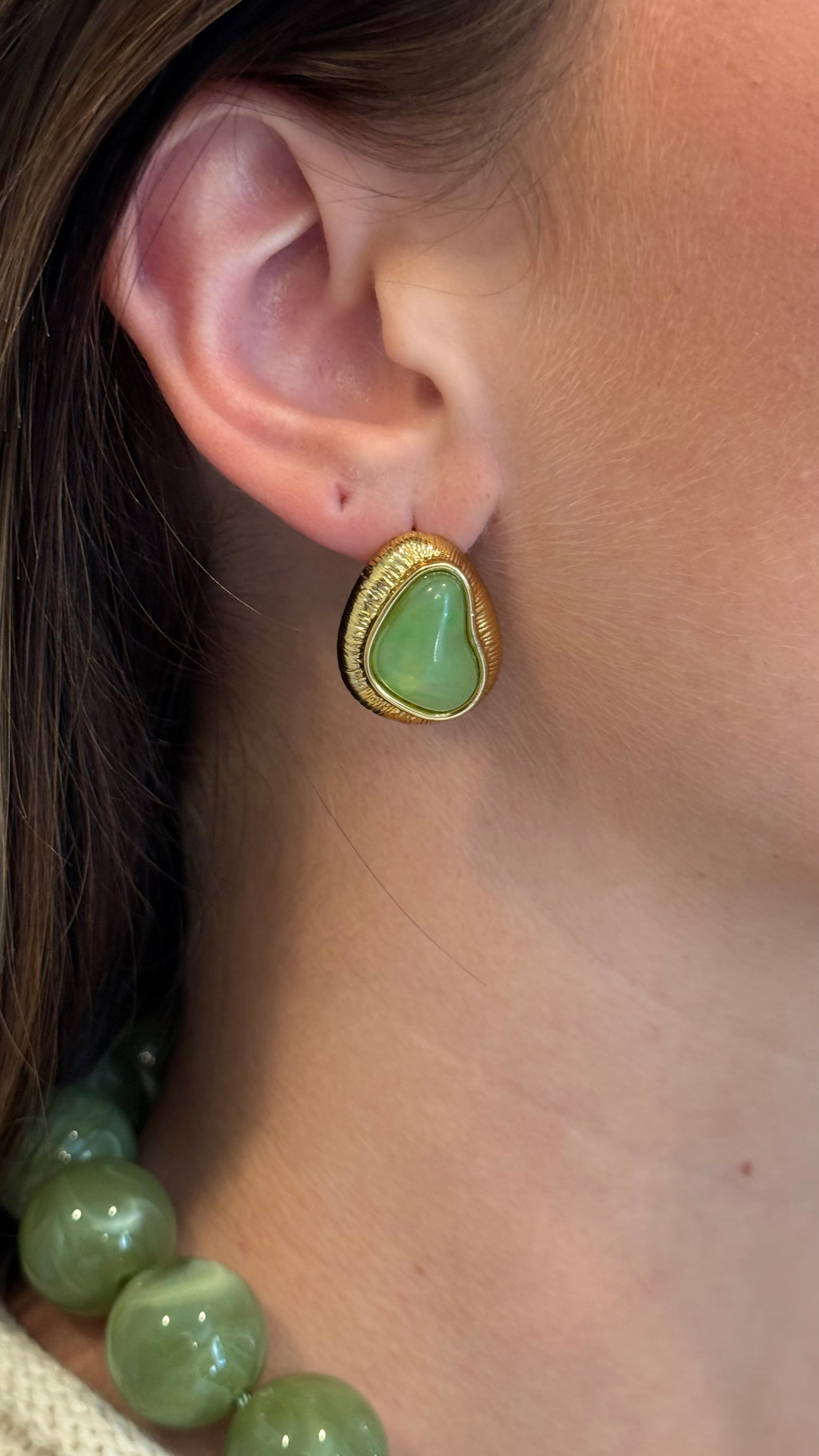 Olive Stone Studs