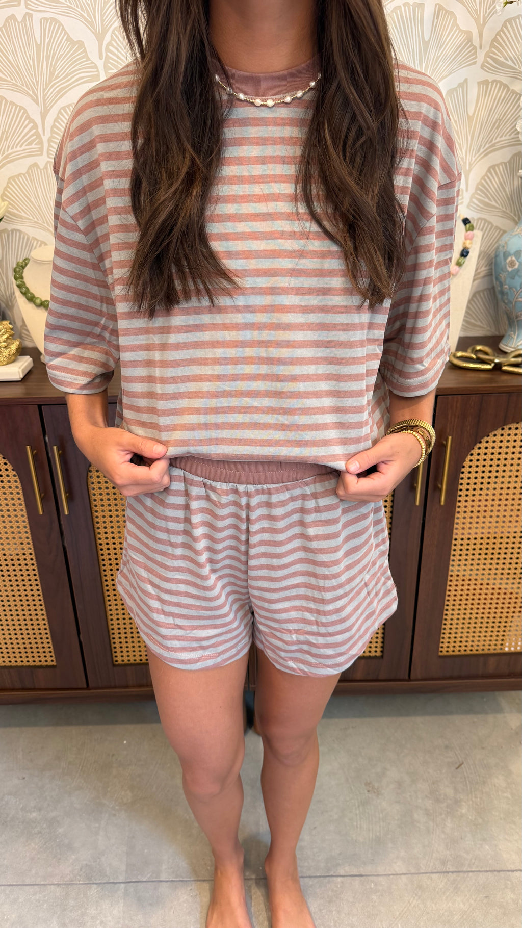 Autumn Hues Striped Set