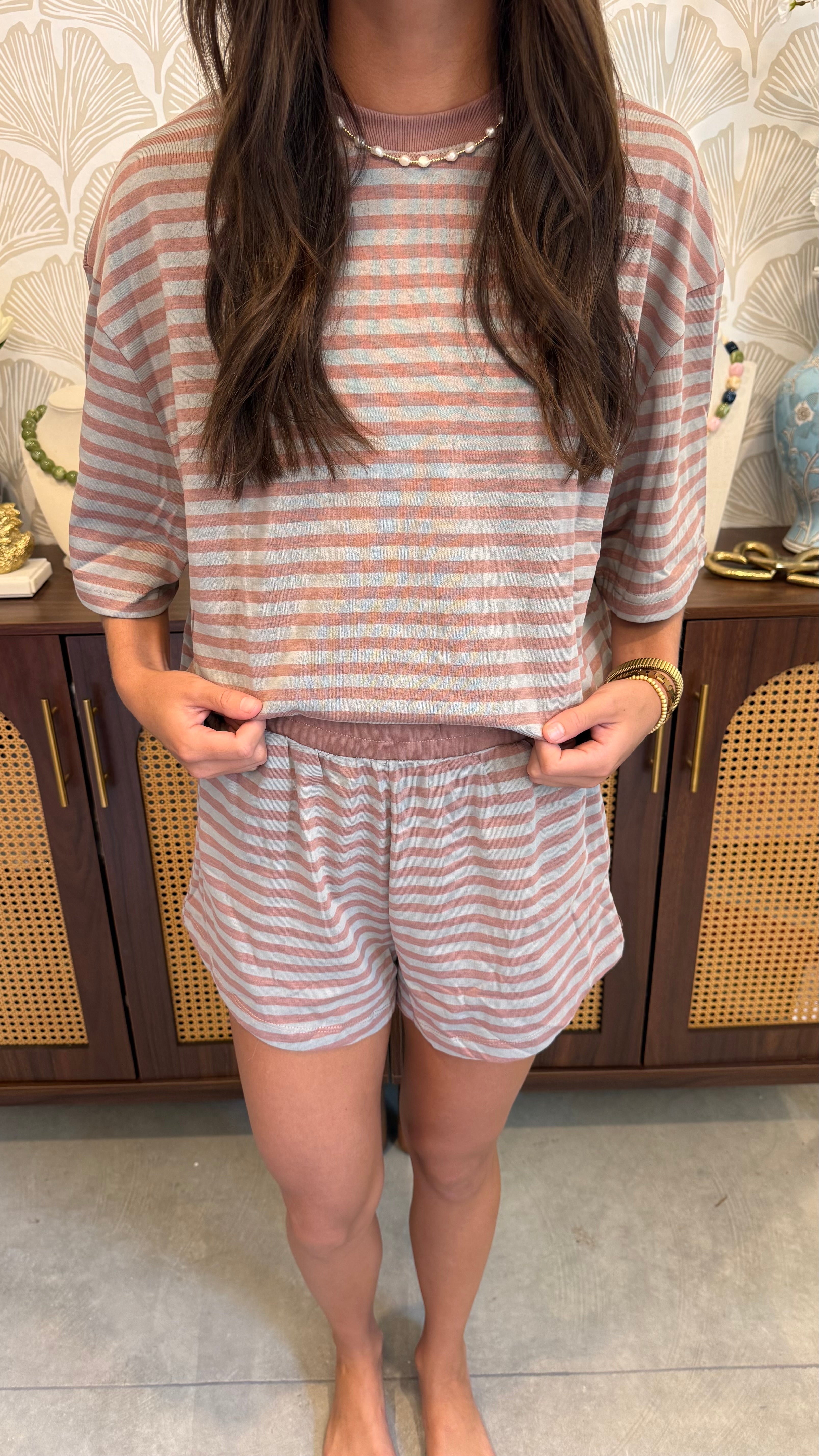 Autumn Hues Striped Set