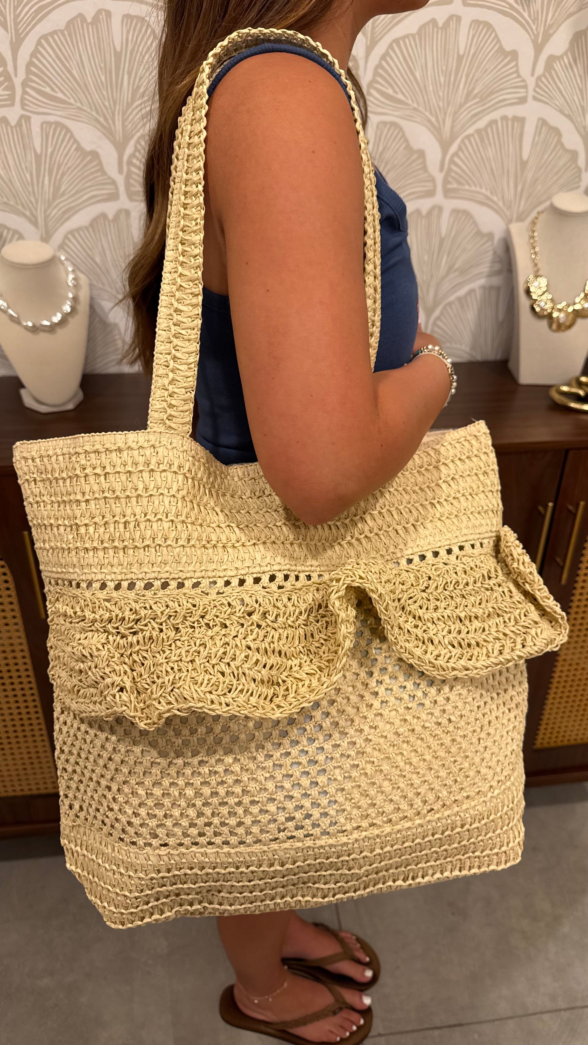 Ruffle Beach Bag