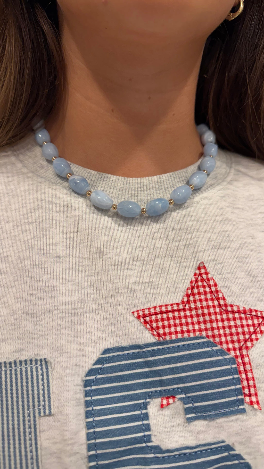 Blue Skies Beaded Necklace