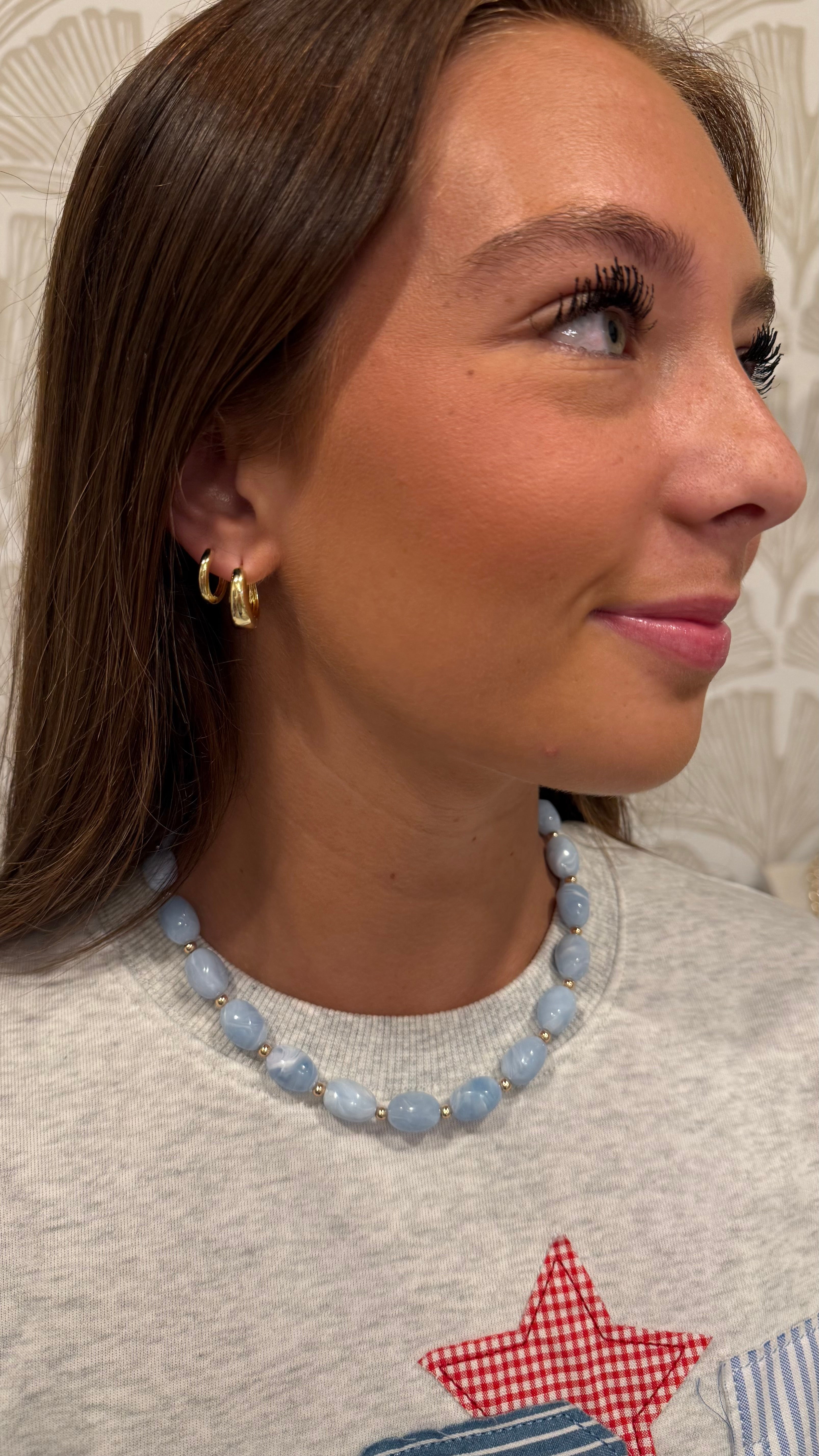 Blue Skies Beaded Necklace