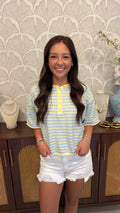 Blueberry Lemonade Henley Top