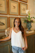 Classic V Neck With Strap Details