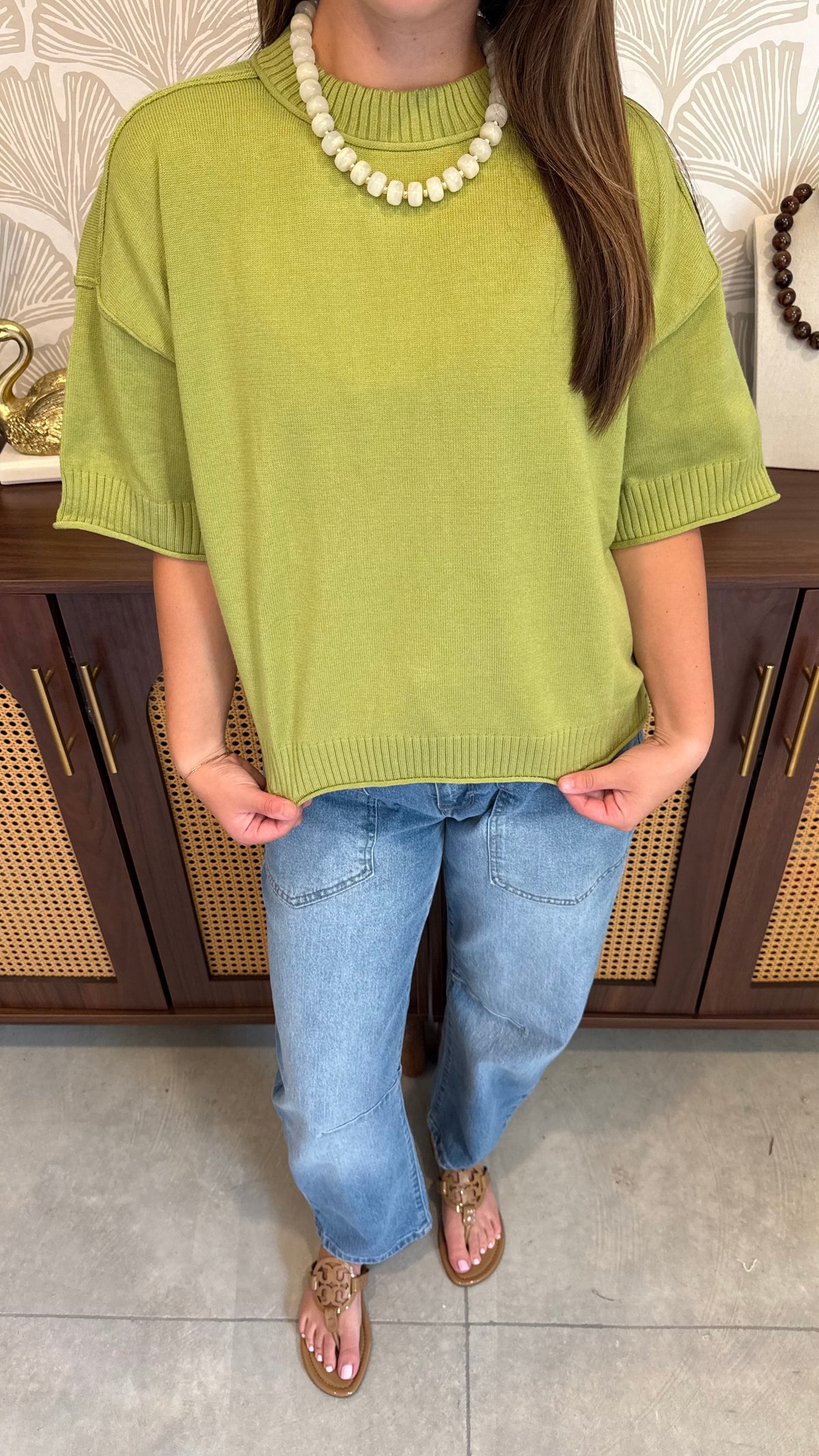 Effortless Olive Top