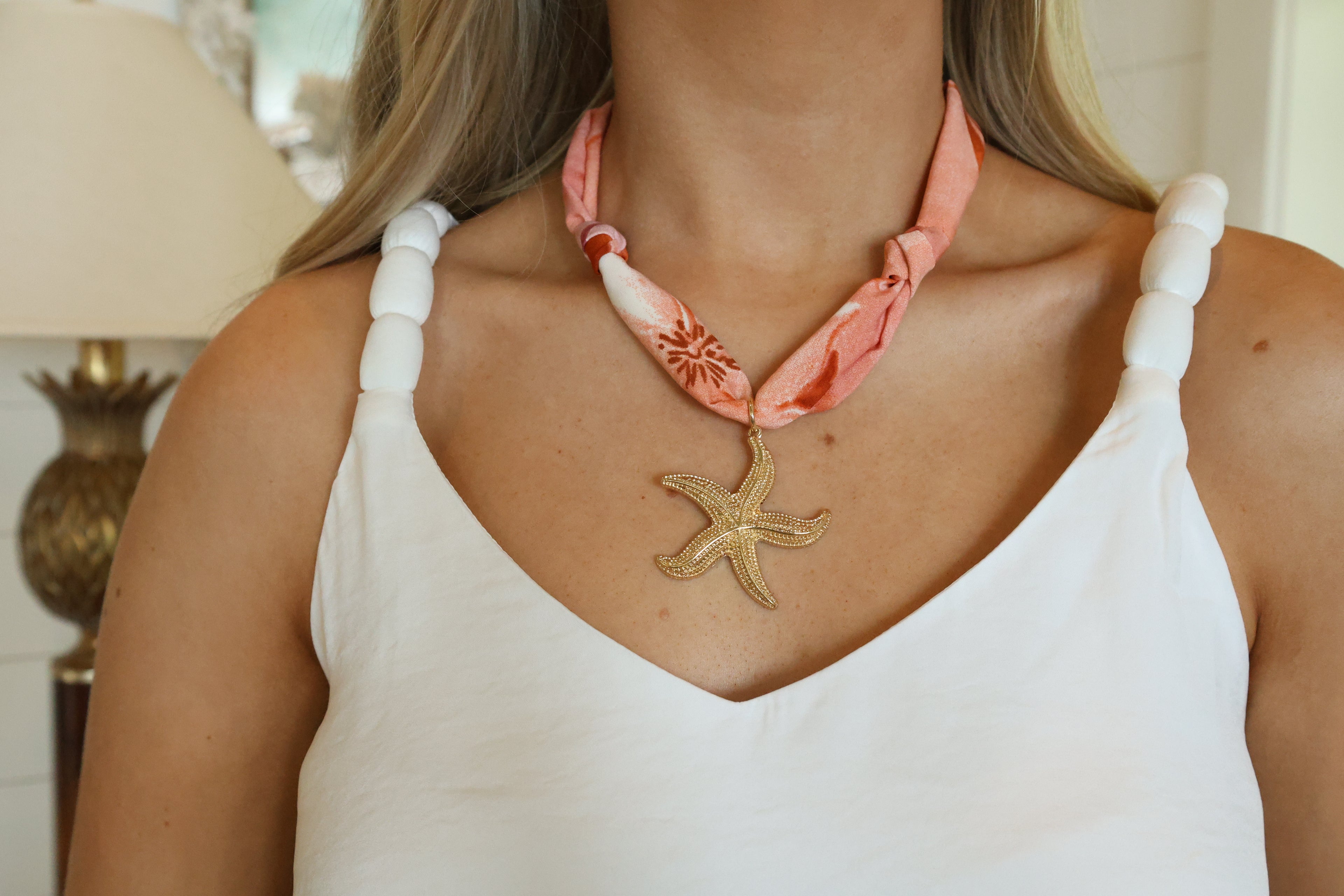 Starfish Scarf Necklace
