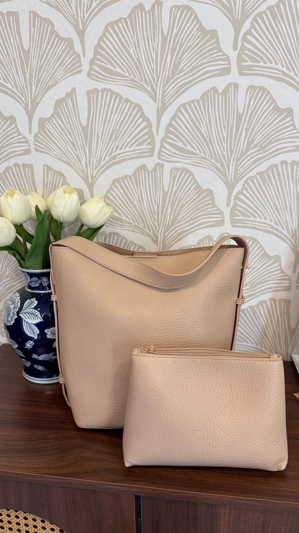 Tan Bucket Bag
