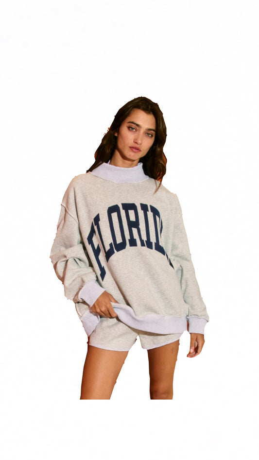Florida Reversible Mock Neck Sweatshirt