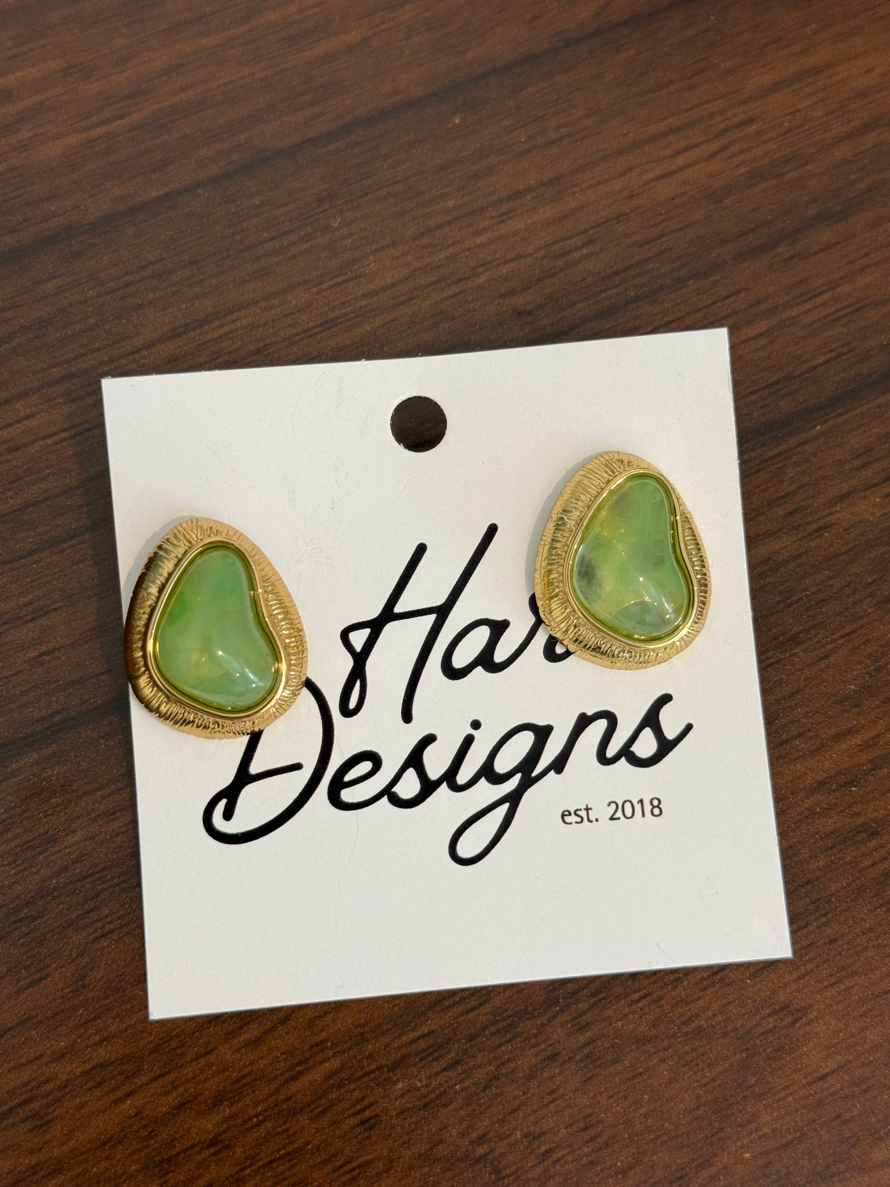 Olive Stone Studs