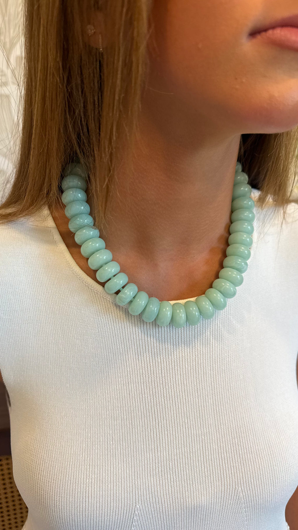 The Sea-foam Beaded Necklace