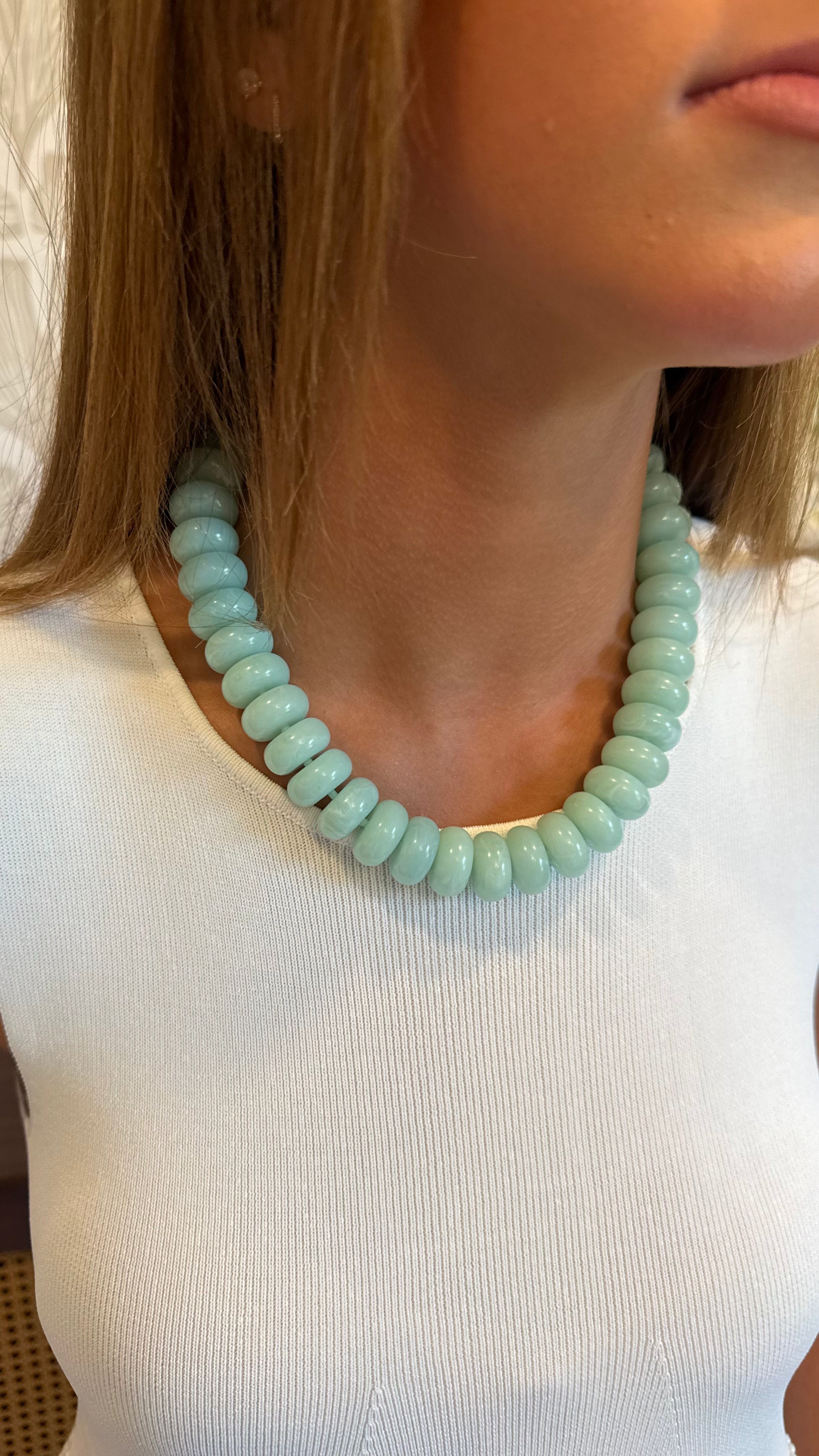 The Sea-foam Beaded Necklace