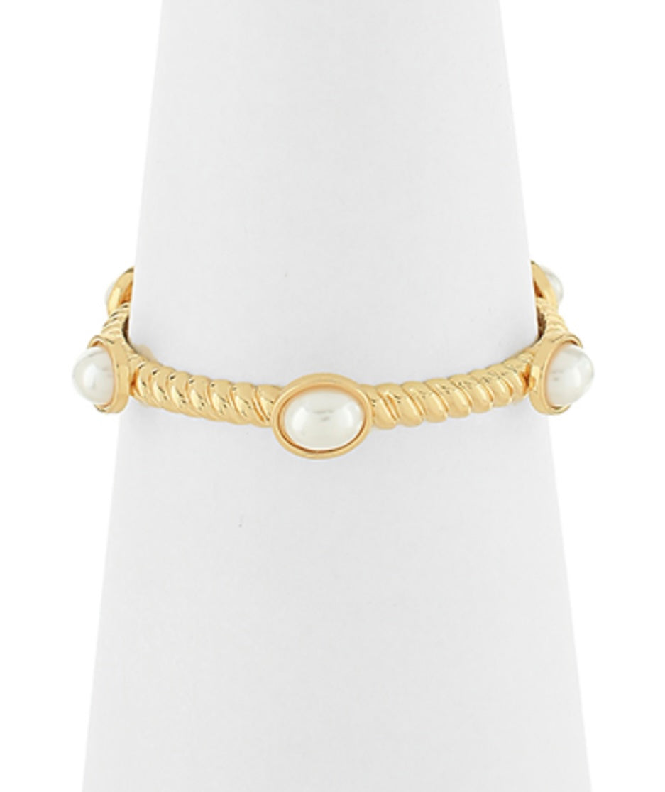Pearl Oval Stone Bracelet