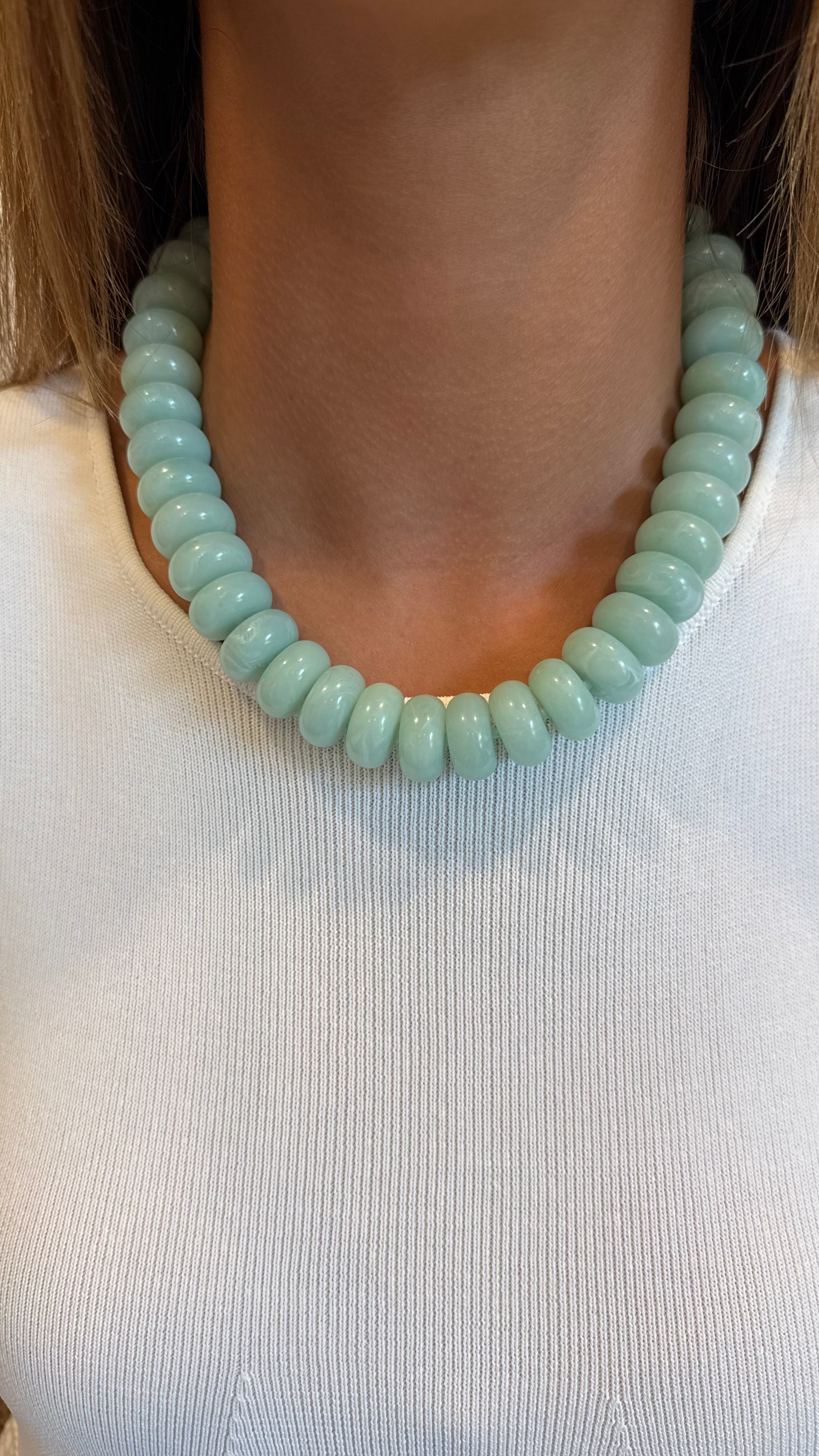 The Sea-foam Beaded Necklace