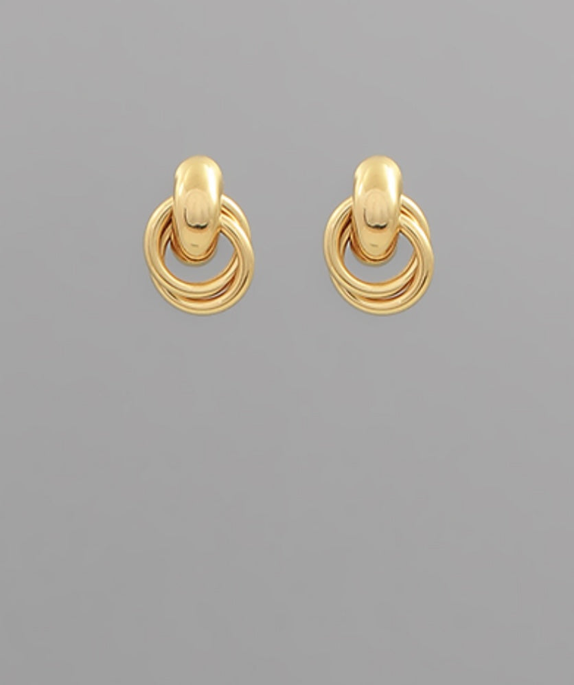 Golden Knot Earrings