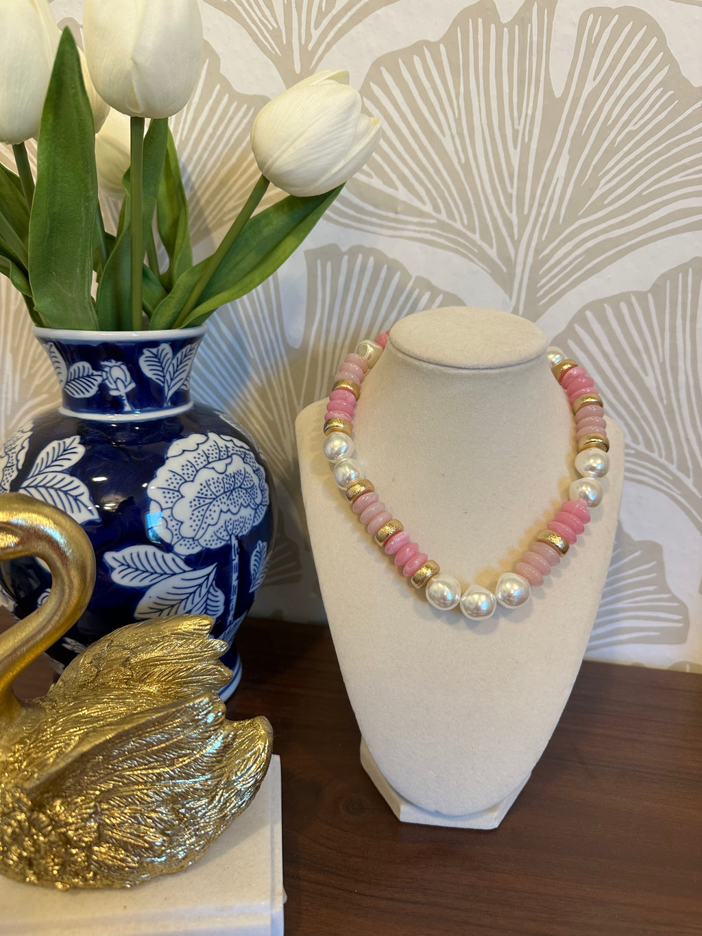 Pink and Pearly Necklace