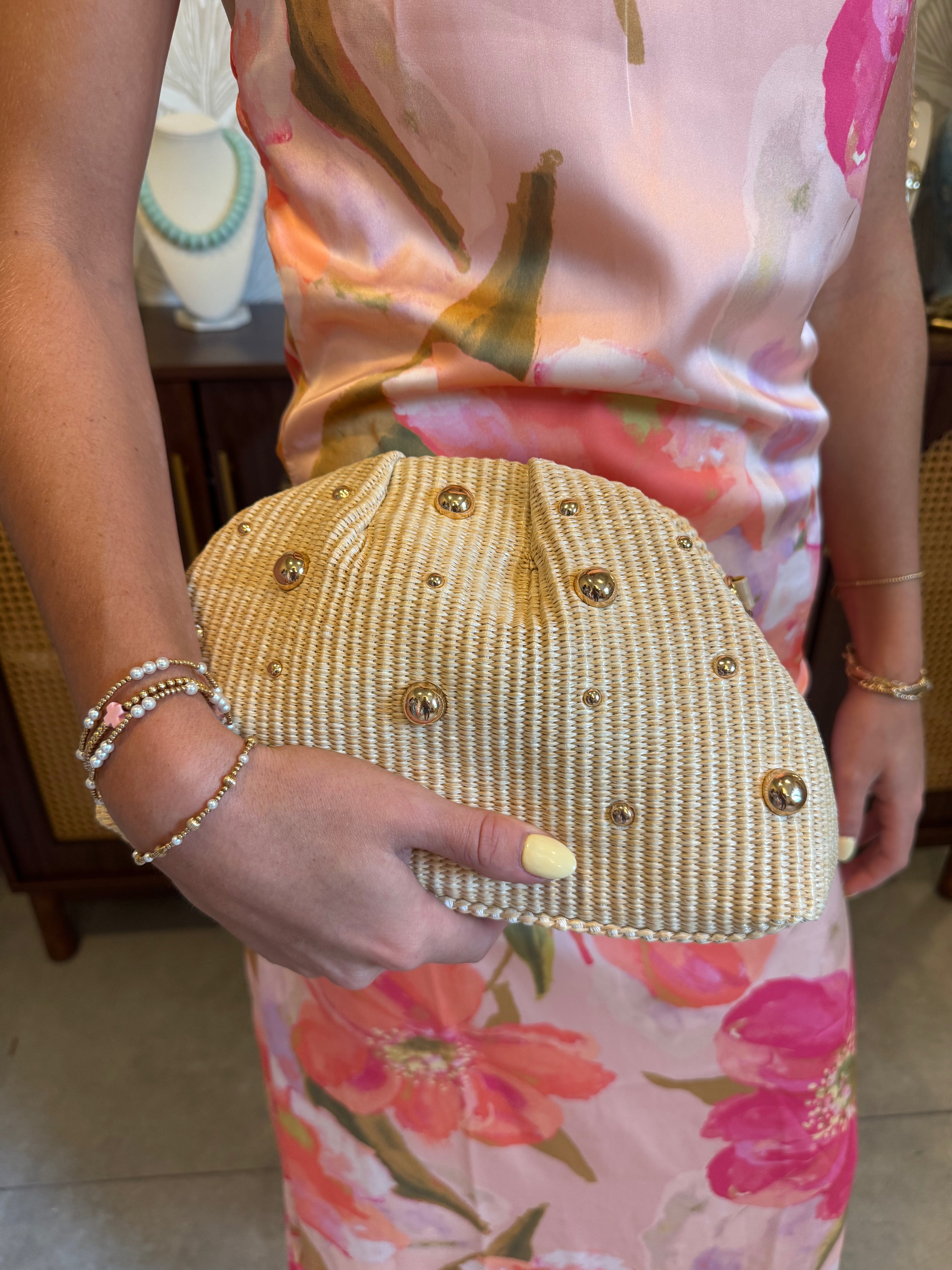 Gold Stud Clutch/Crossbody