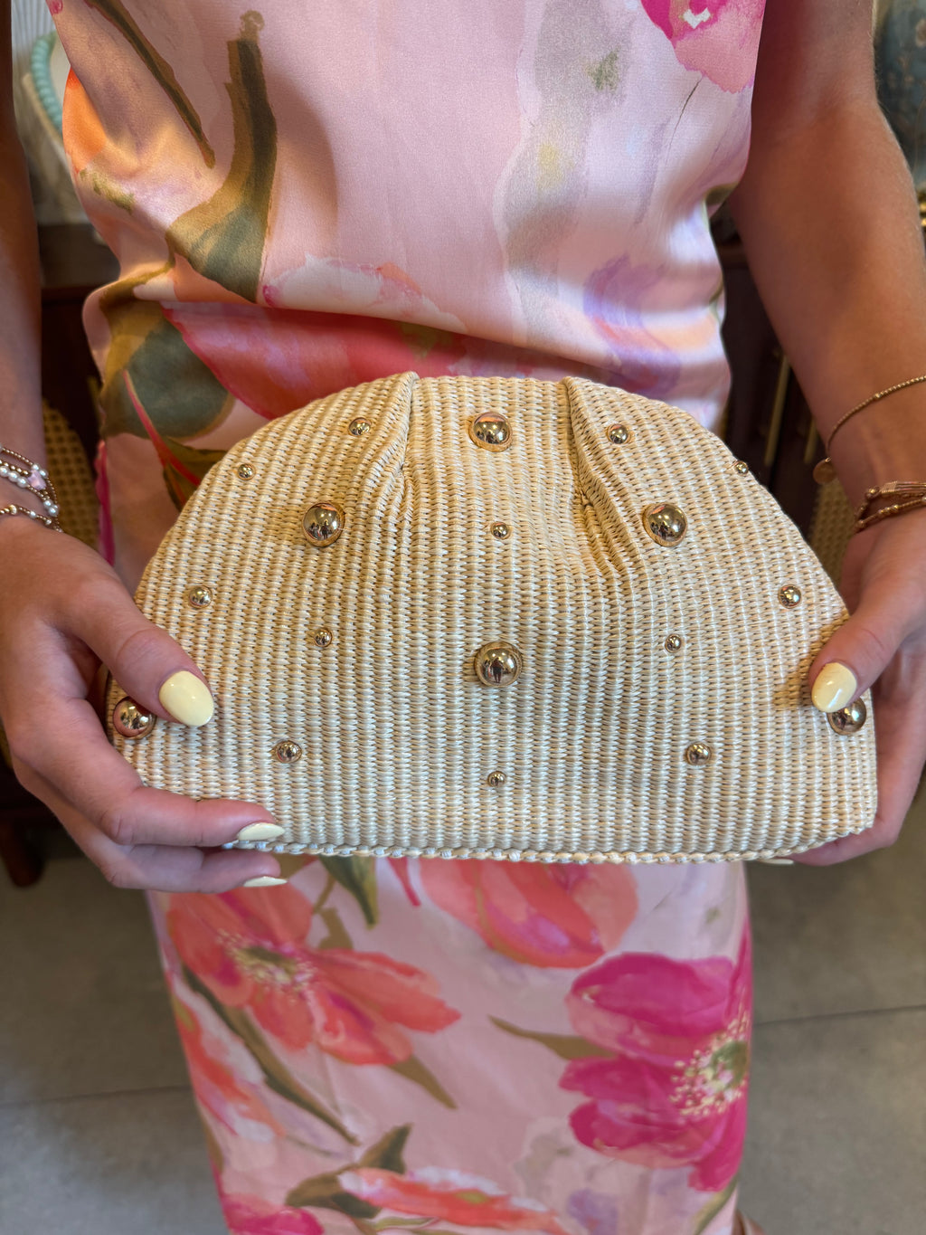 Gold Stud Clutch/Crossbody