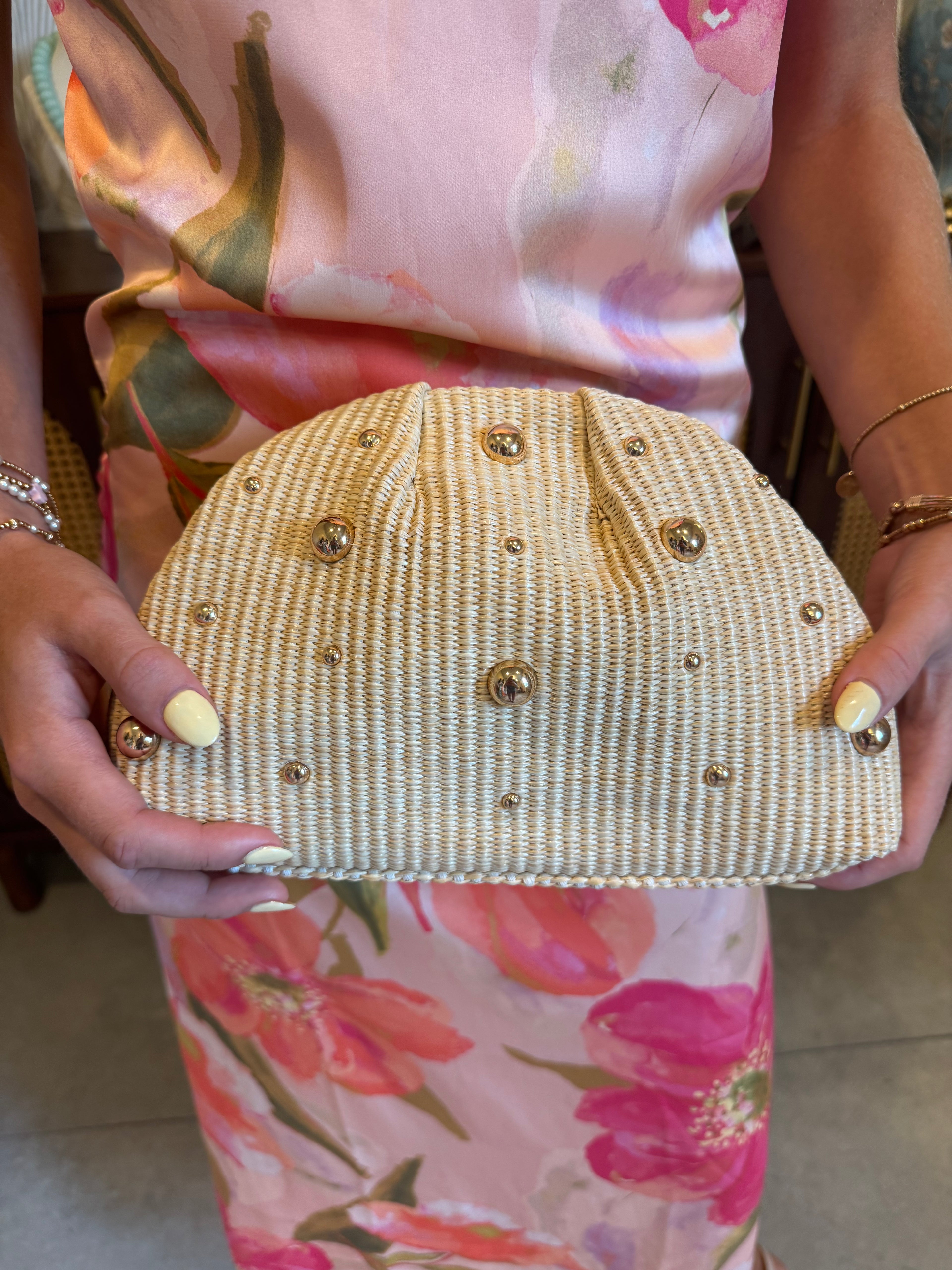 Gold Stud Clutch/Crossbody