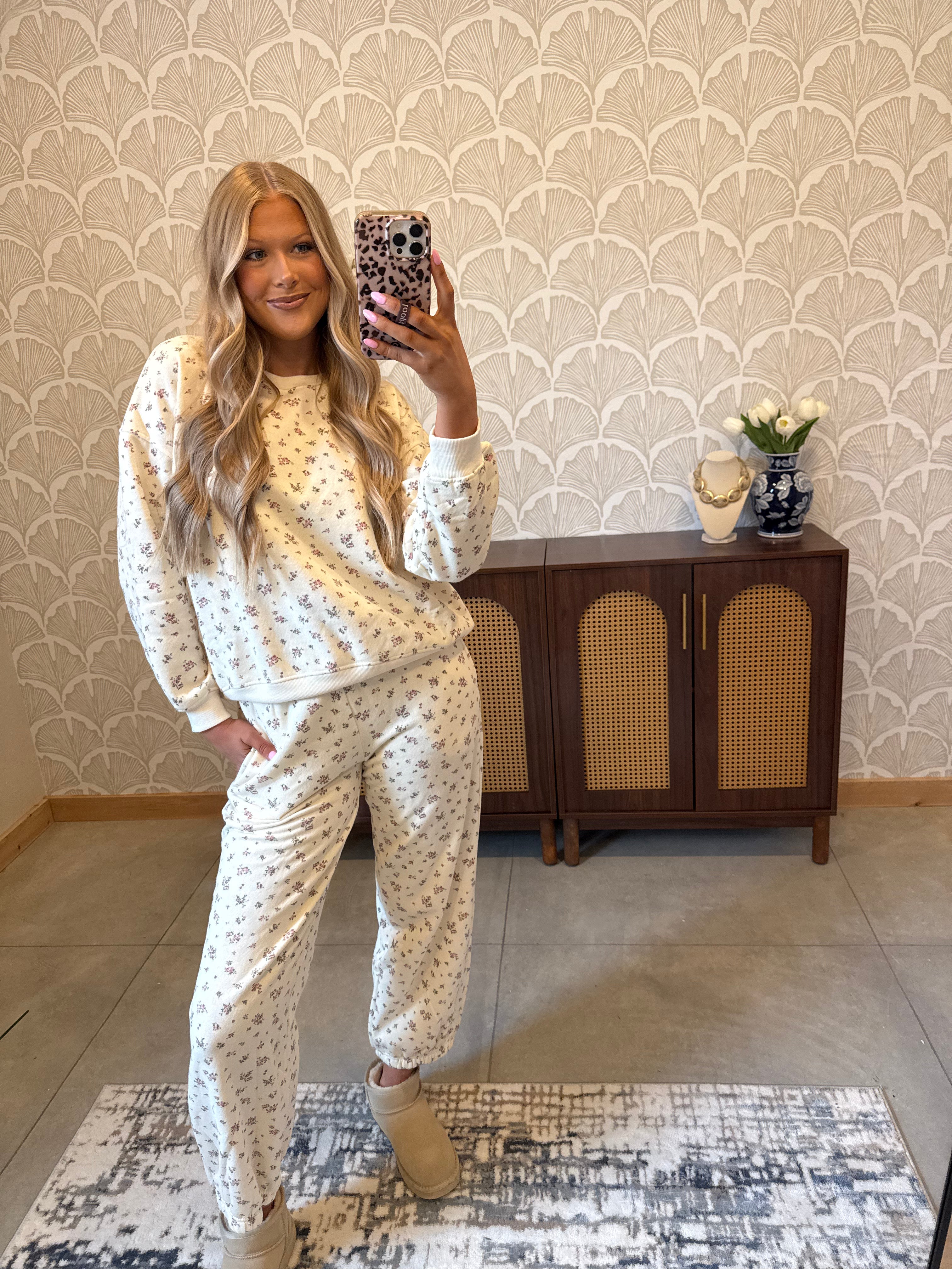 Fancy Floral Sweat Set