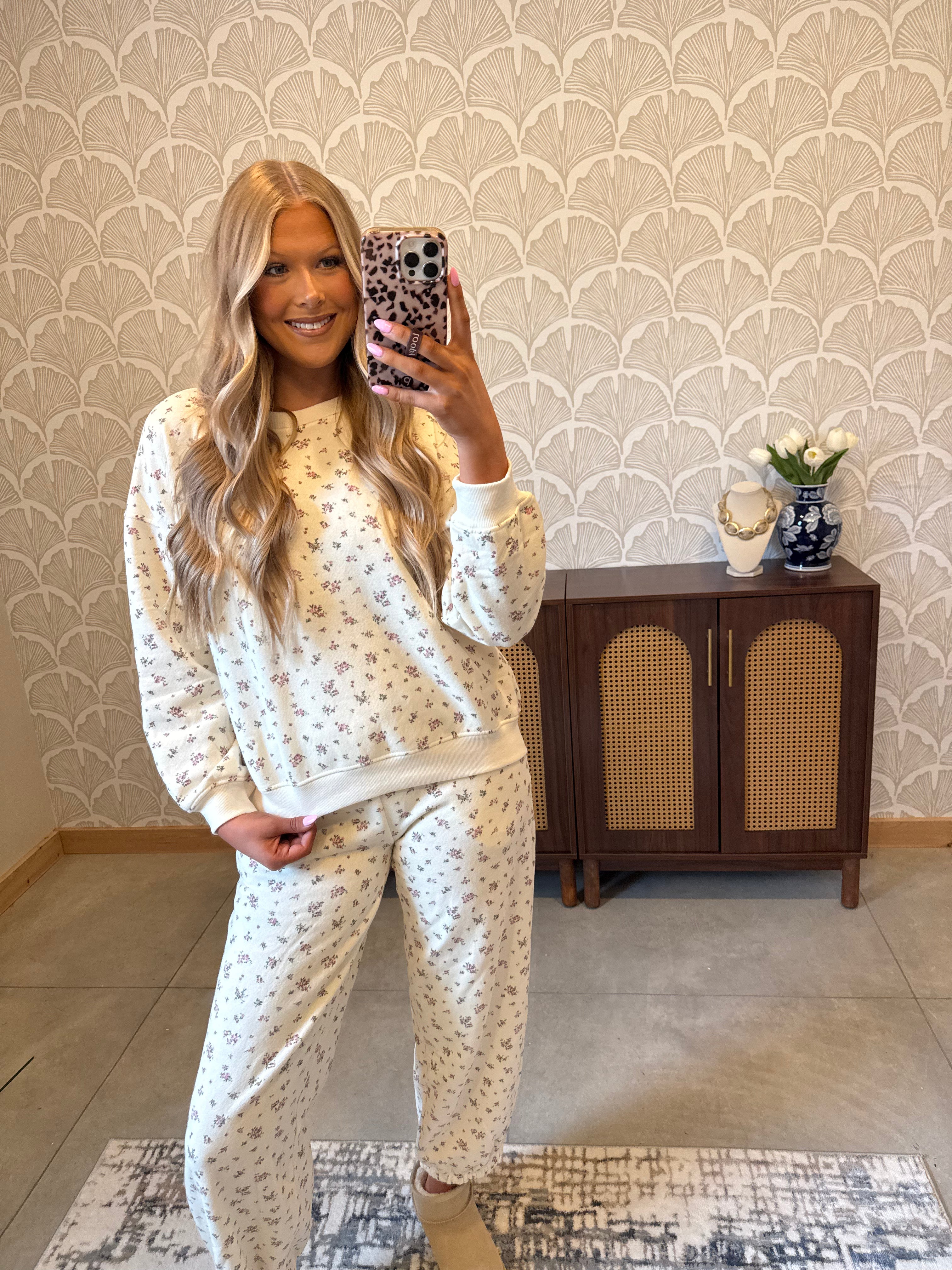 Fancy Floral Sweat Set