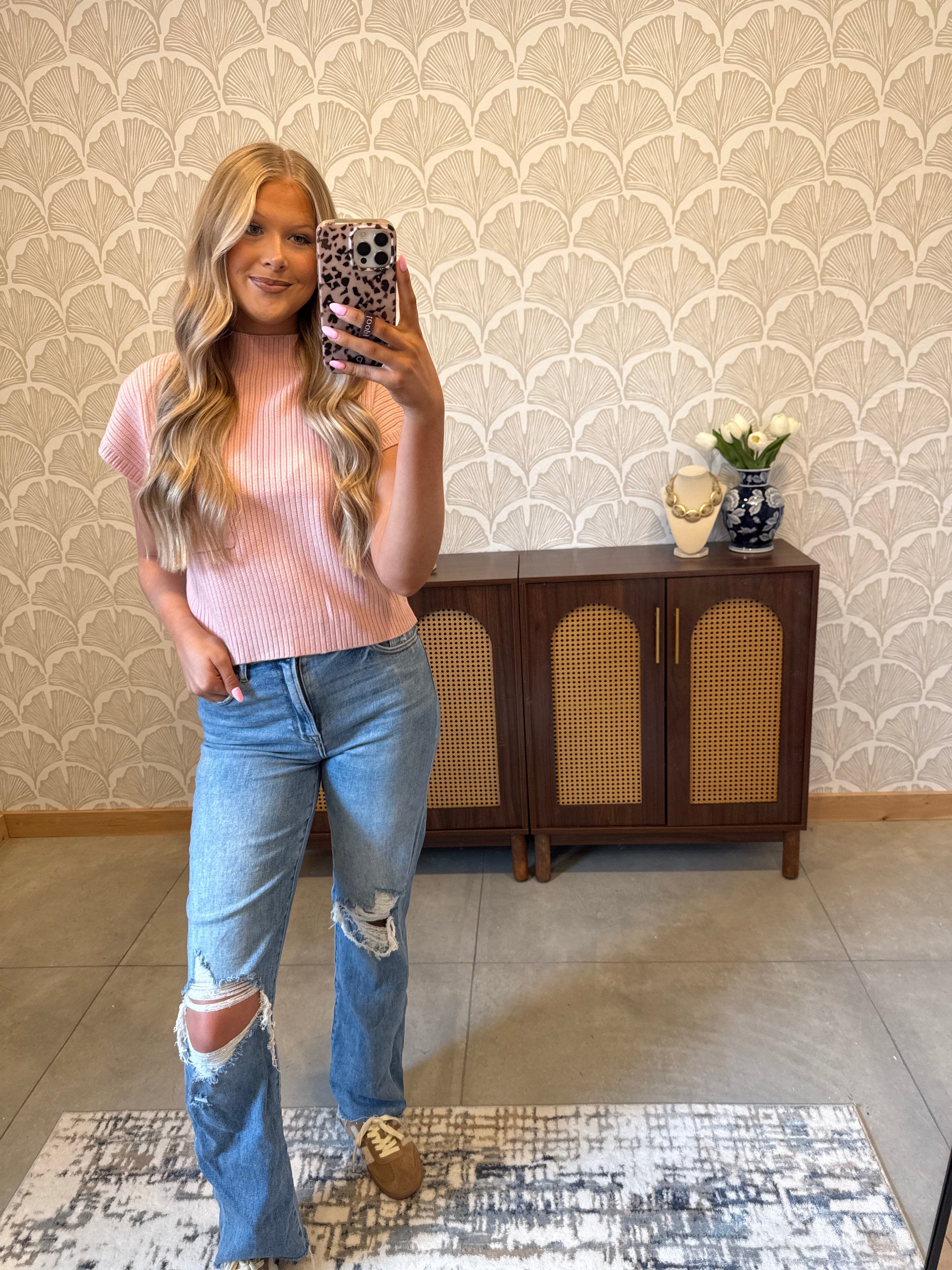 Front Pocket Sweater Top