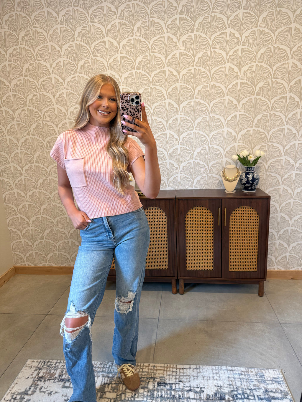 Front Pocket Sweater Top