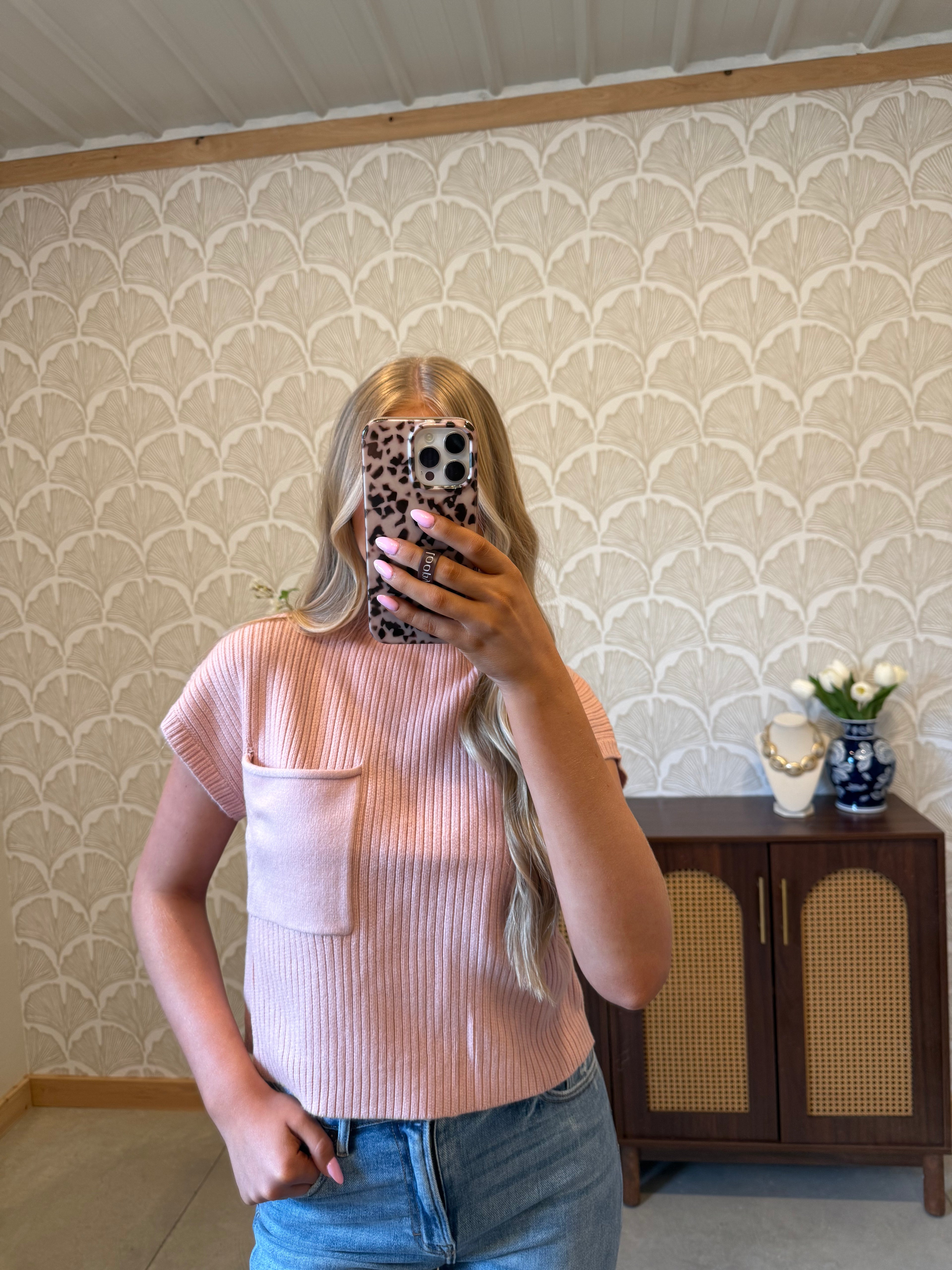 Front Pocket Sweater Top