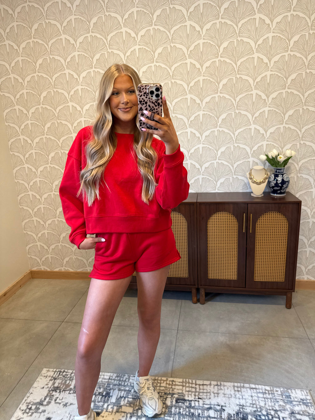Scarlet Sweatshirt Set (Red)
