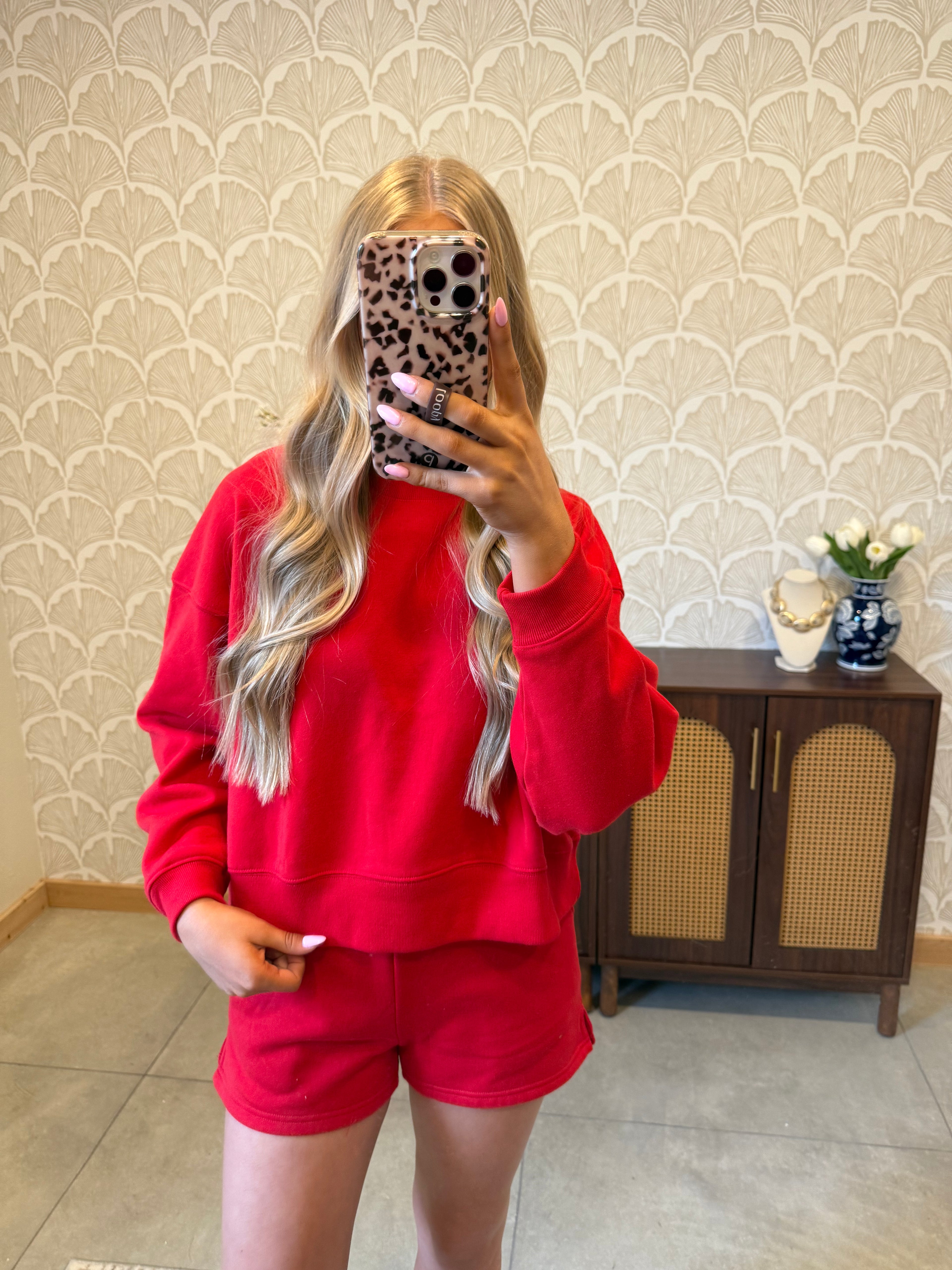 Scarlet Sweatshirt Set (Red)