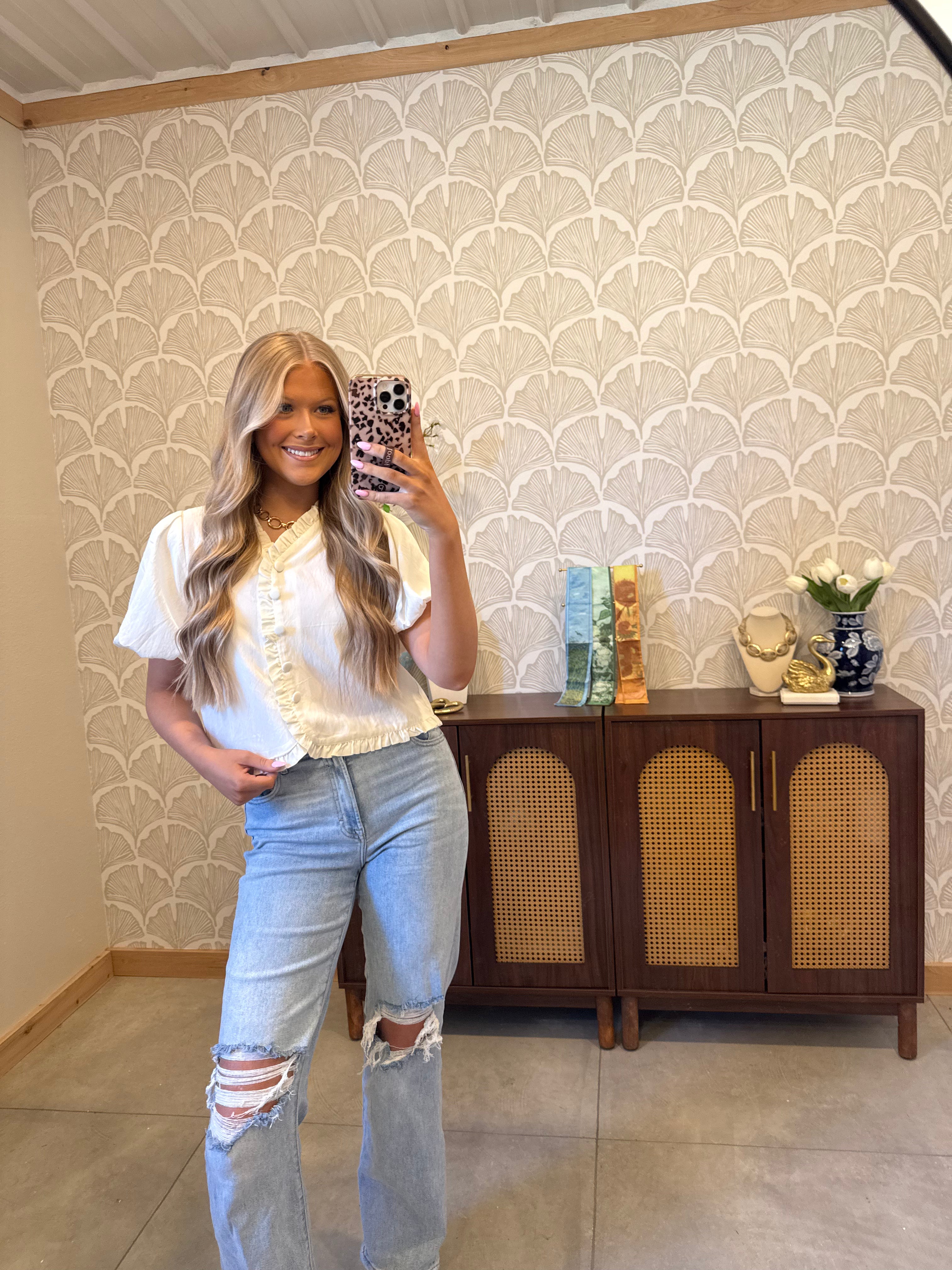 The Millie Bubble Sleeve Top