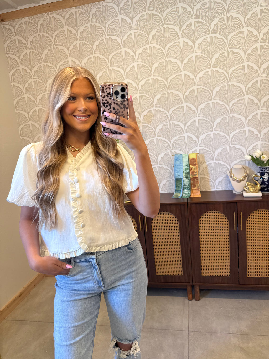 The Millie Bubble Sleeve Top