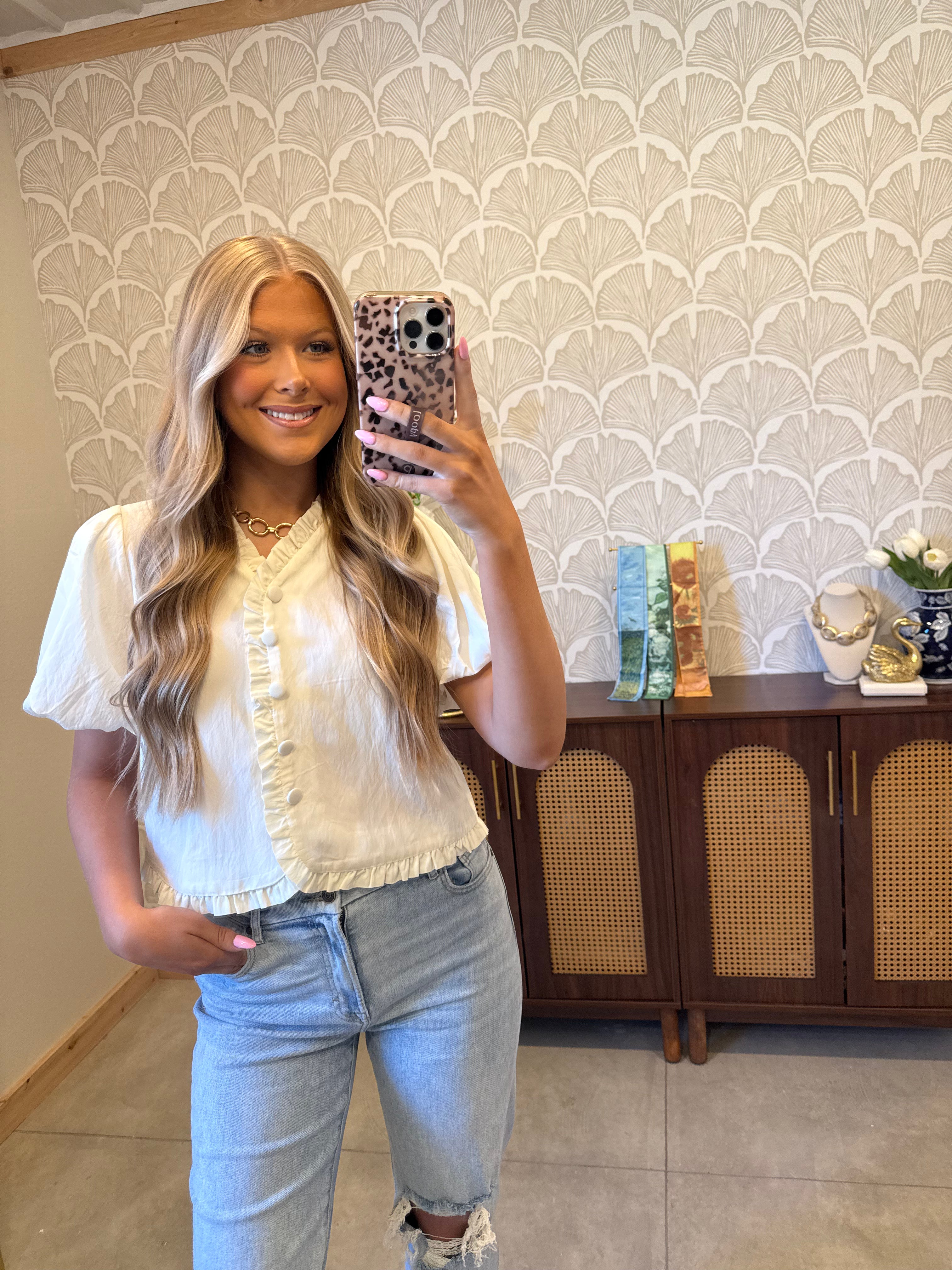 The Millie Bubble Sleeve Top