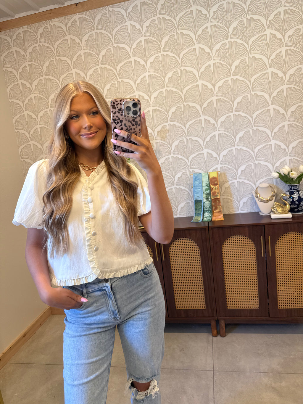 The Millie Bubble Sleeve Top