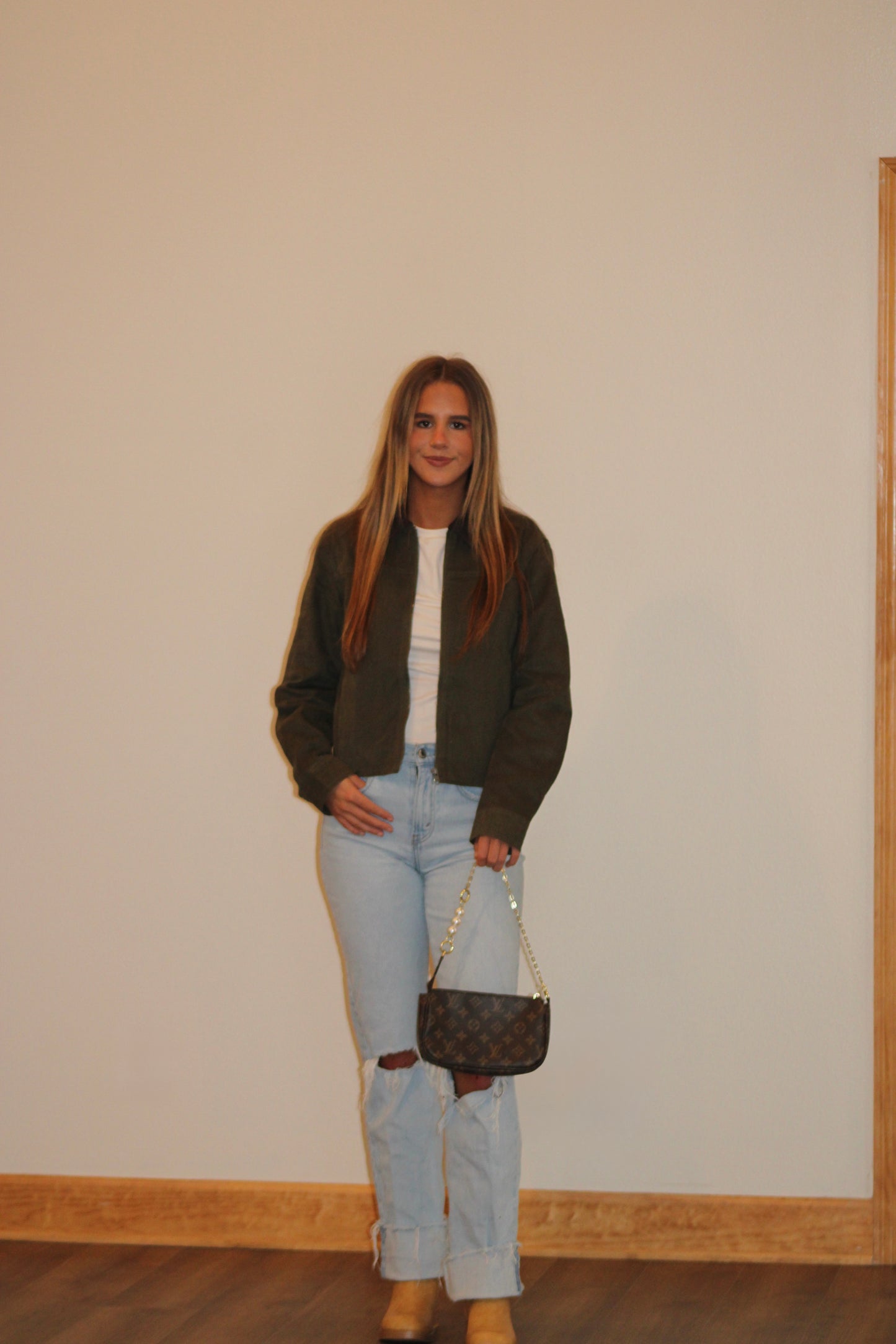 Contrast Corduroy Jacket