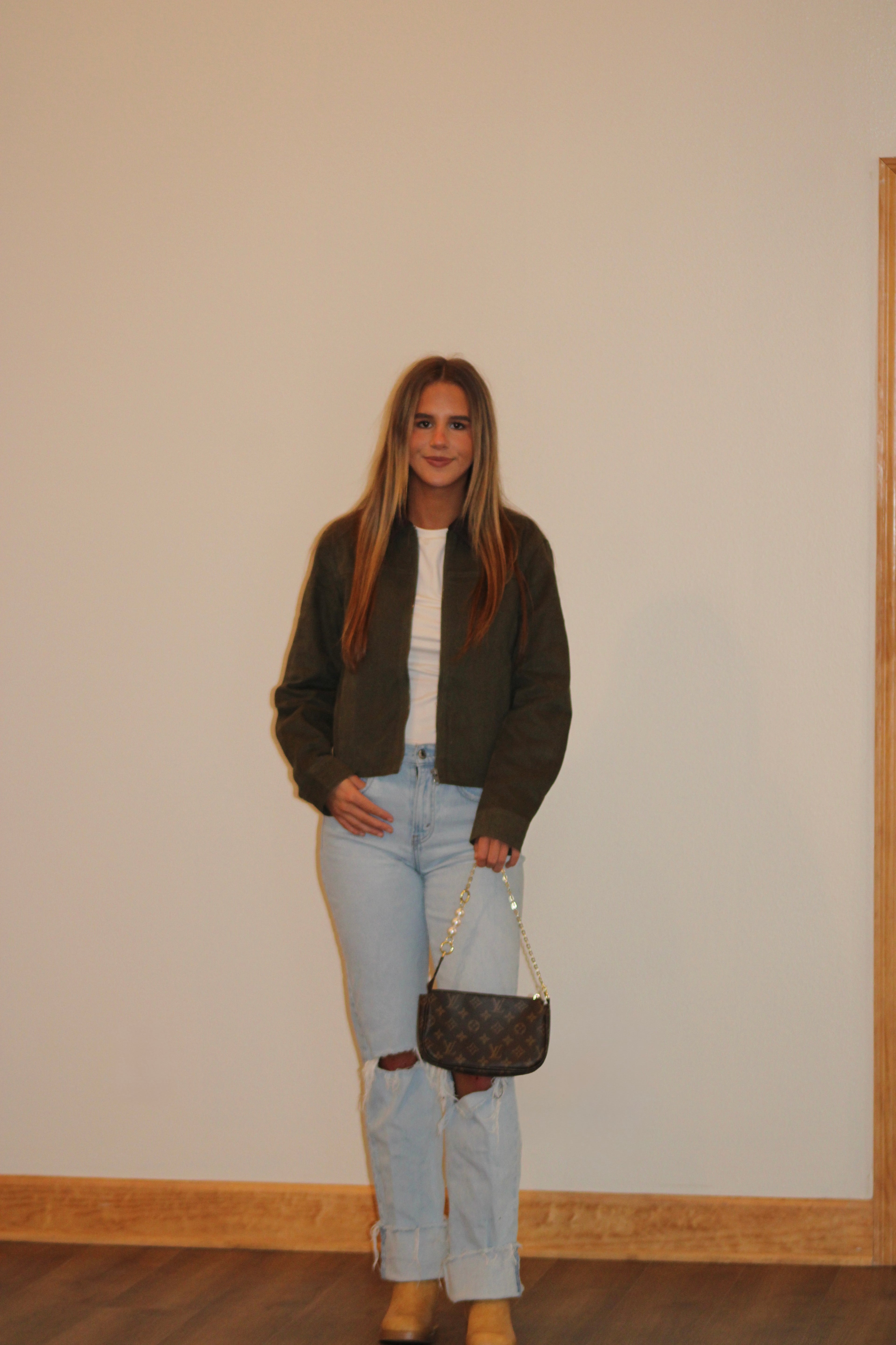 Contrast Corduroy Jacket