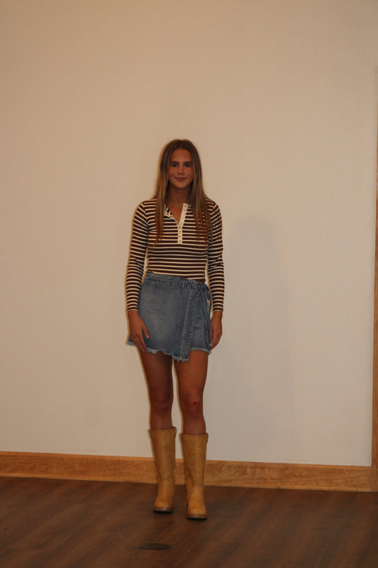 Denim and Bows Skort