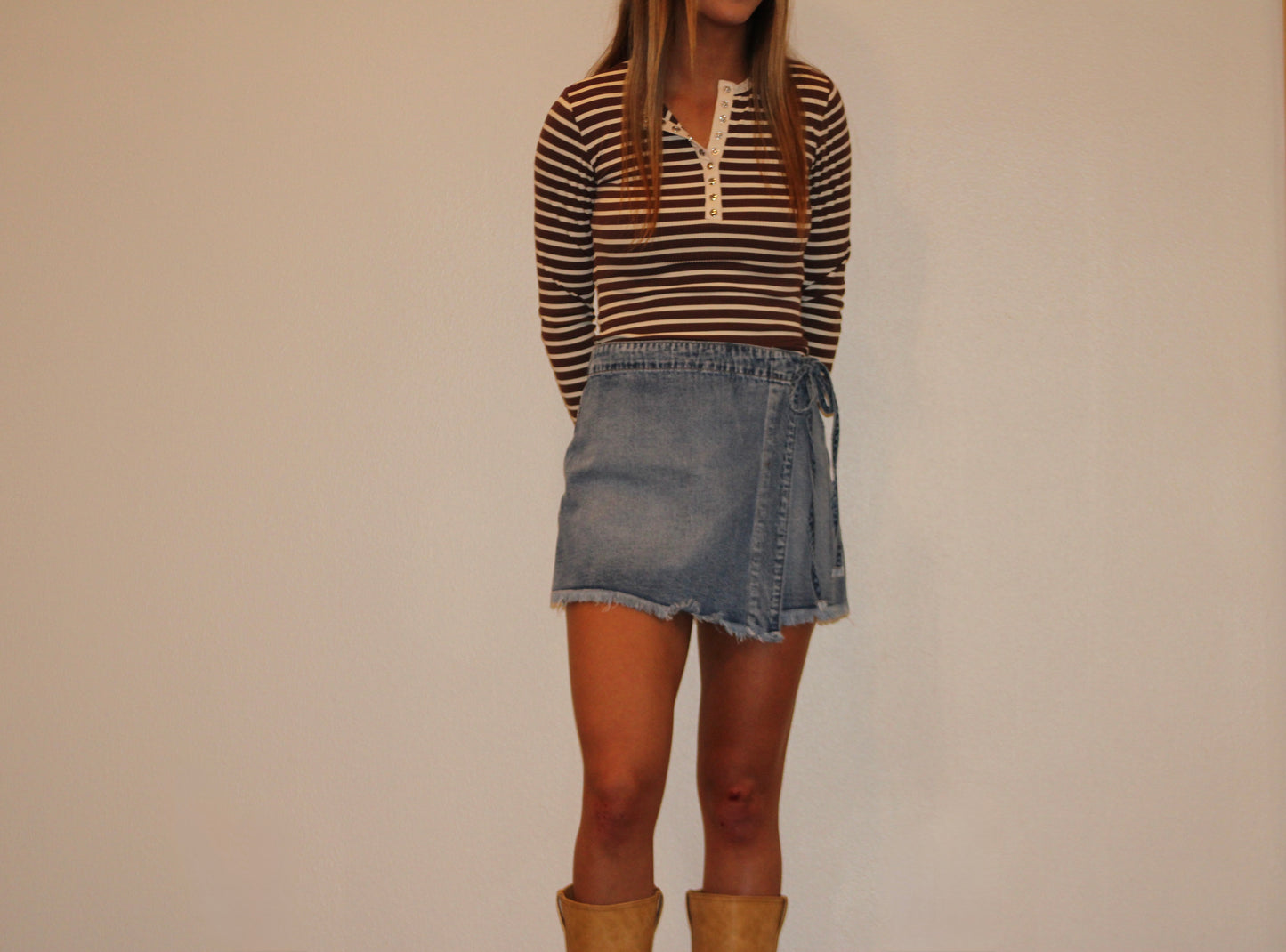 Denim and Bows Skort