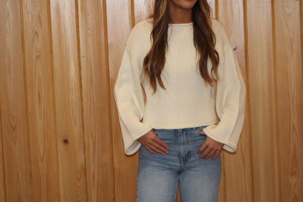 Cream Patterned Sweater