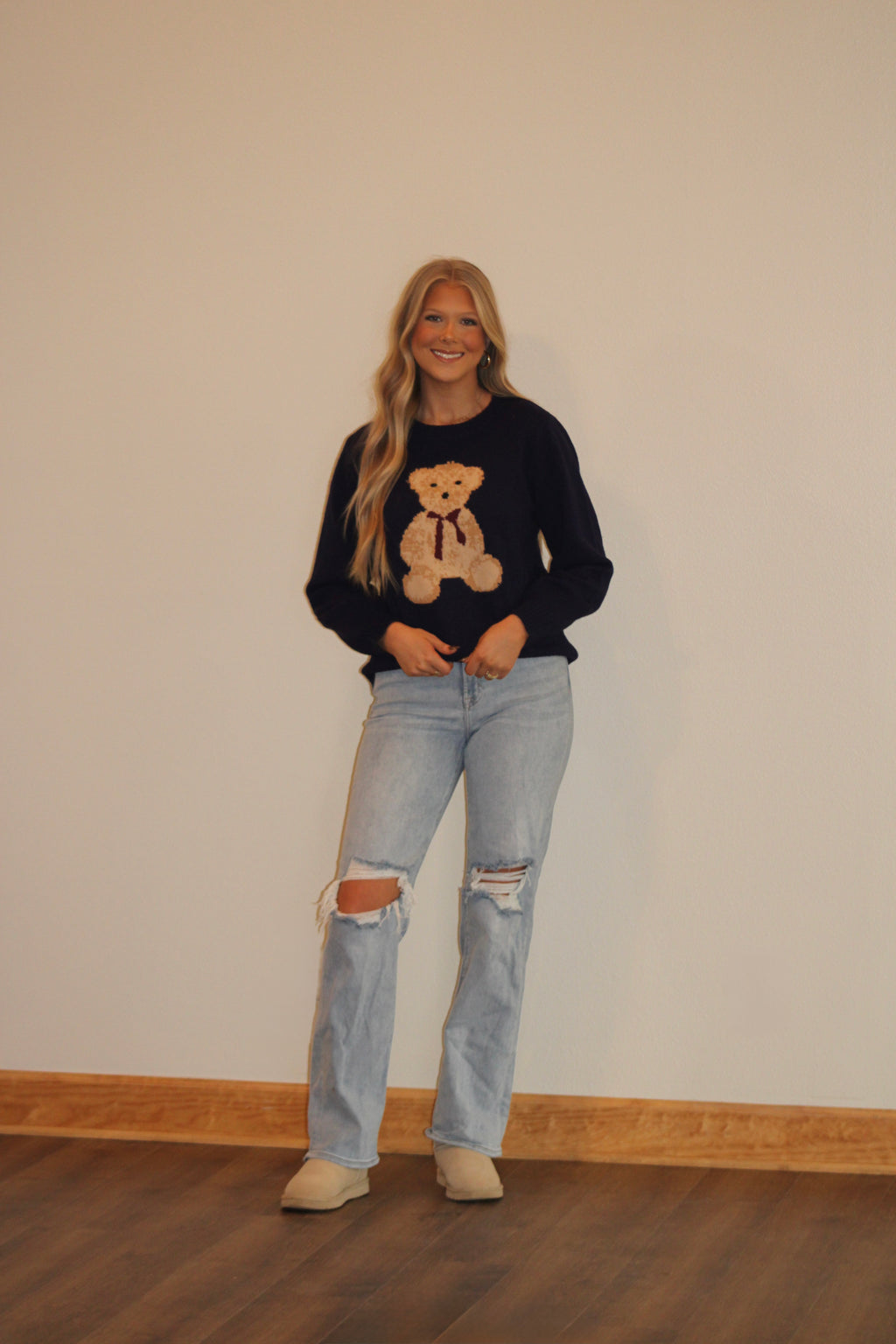 Navy Teddy Sweater