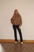 Floral Zip Up Fuzzy Sherpa