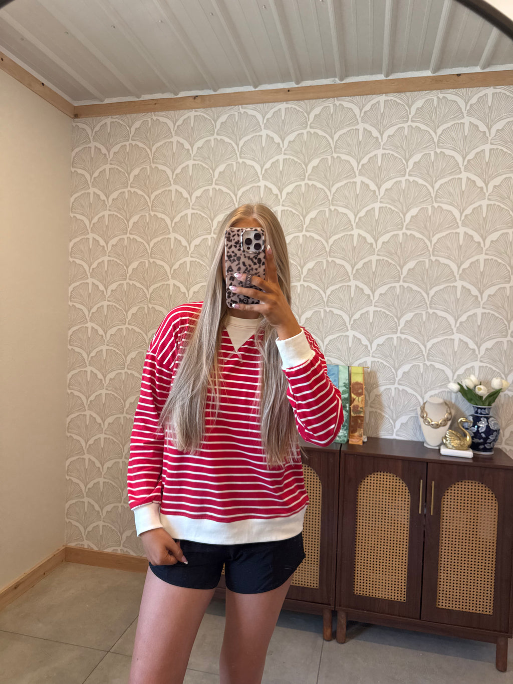 The Reese Red Pullover