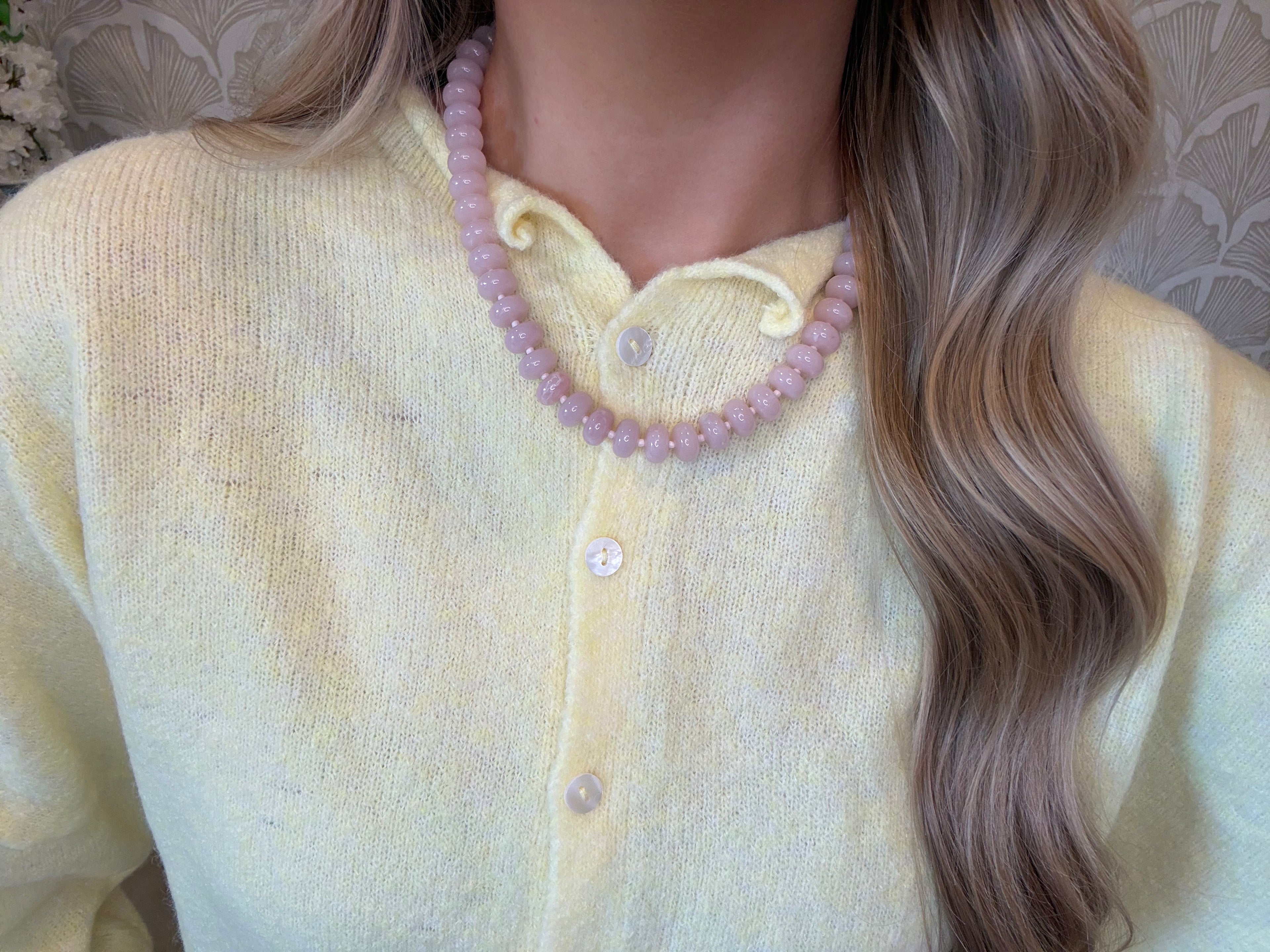 Pink Lily Necklace