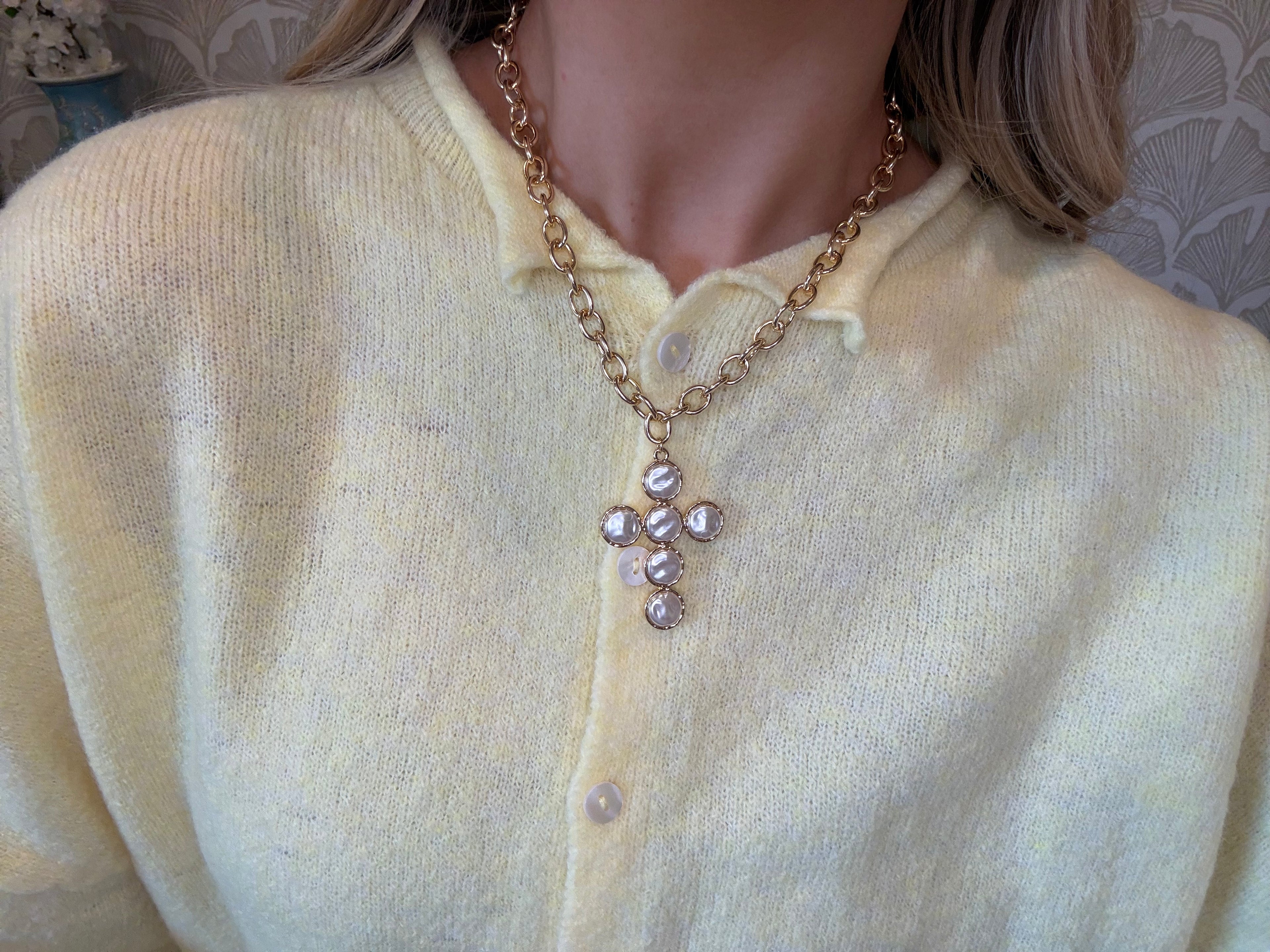 Faith Pearl Cross Necklace