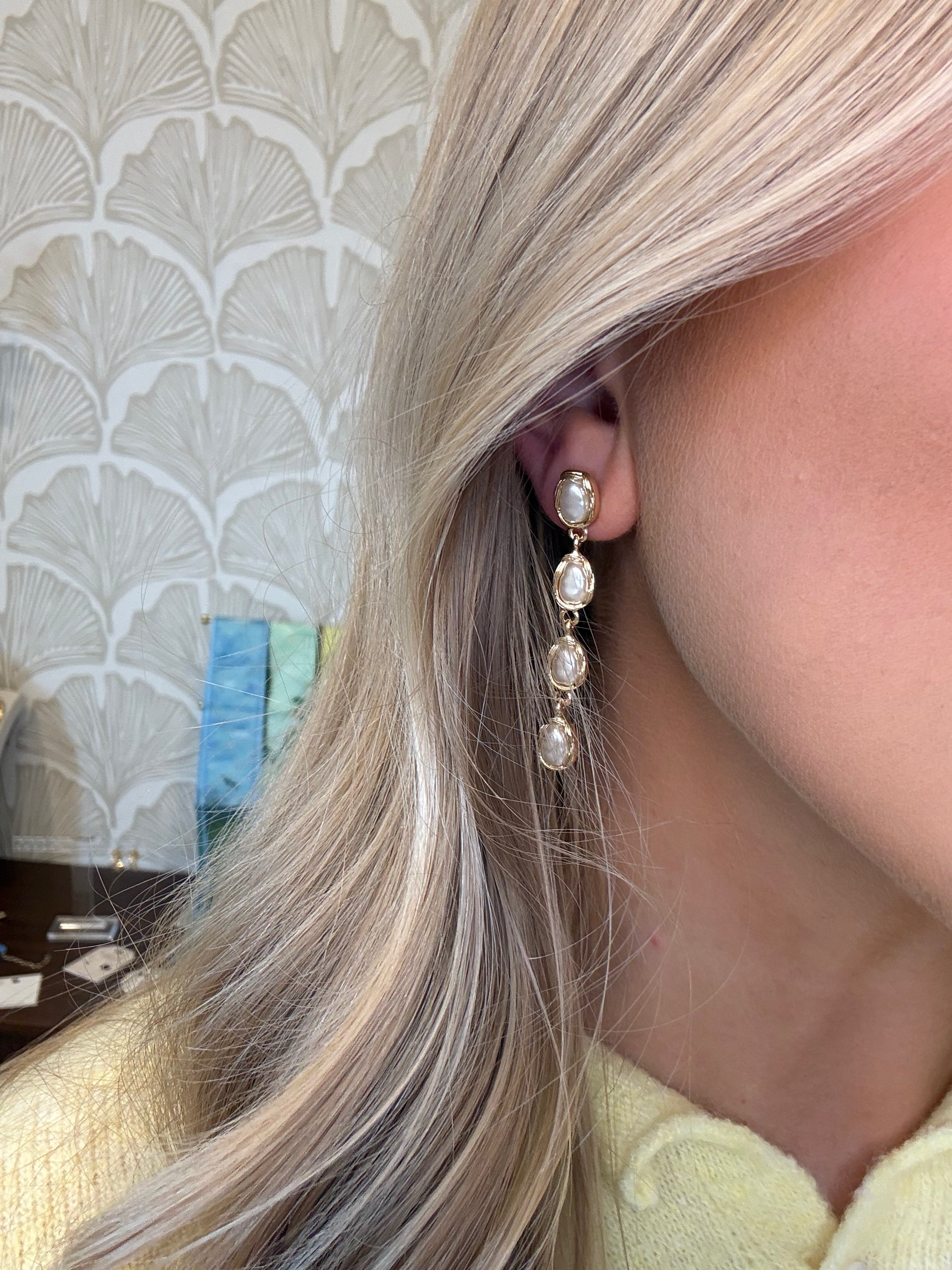 Baroque Pearl Dangle Earrings