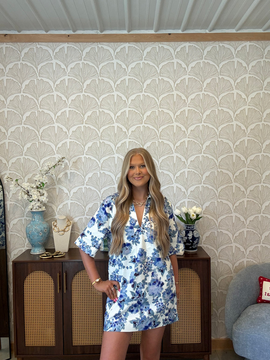 The Blue Belle Floral Dress