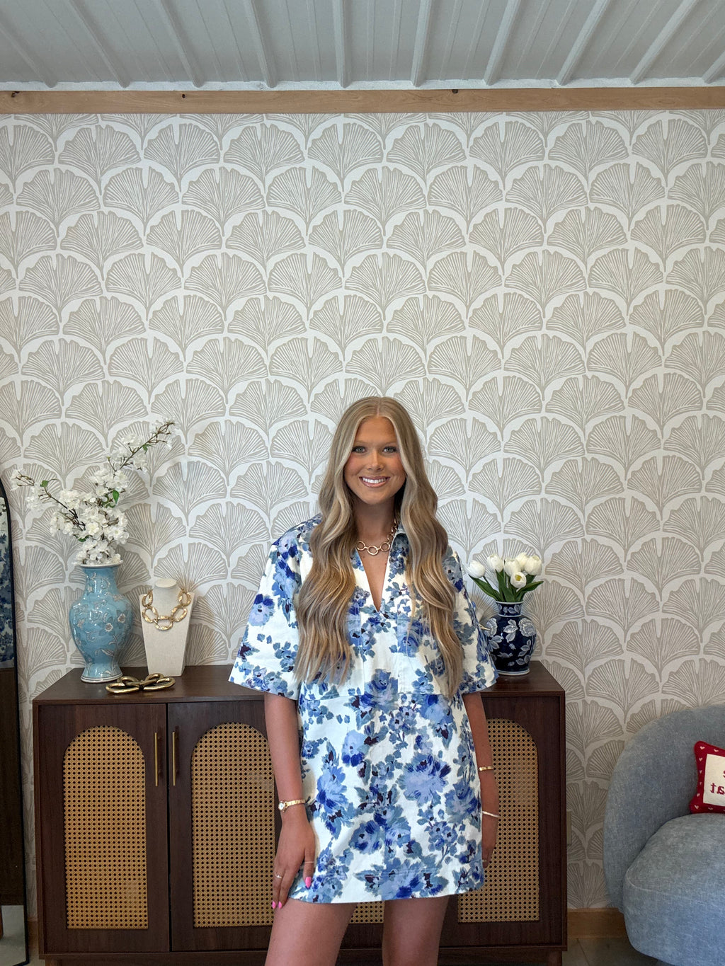 The Blue Belle Floral Dress