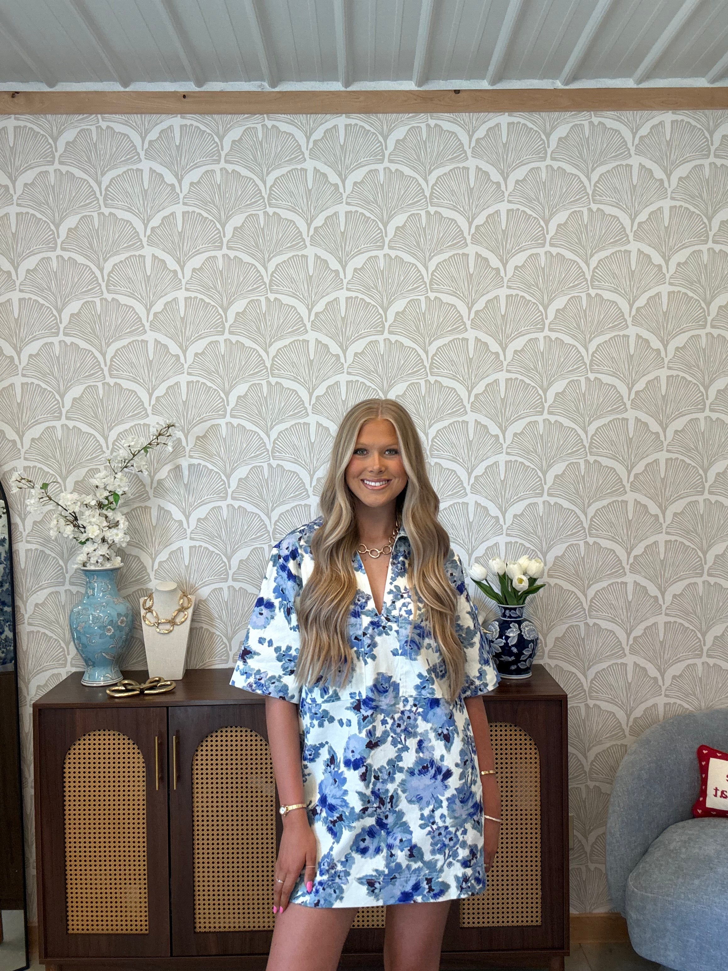 The Blue Belle Floral Dress