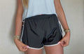 Black/White Pleated Shorts